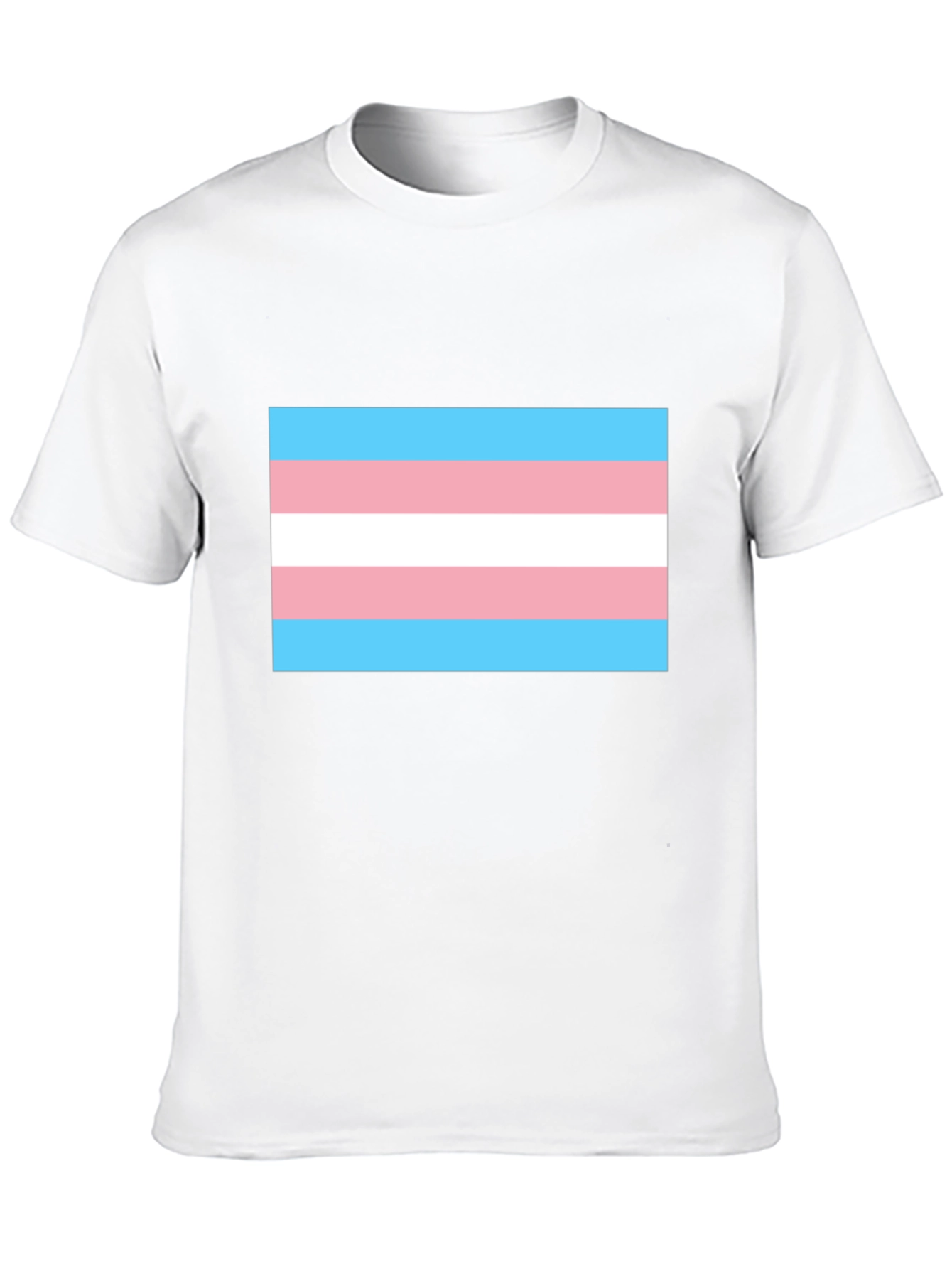 Trans Pride Flag T-Shirt - Black Cotton Tee