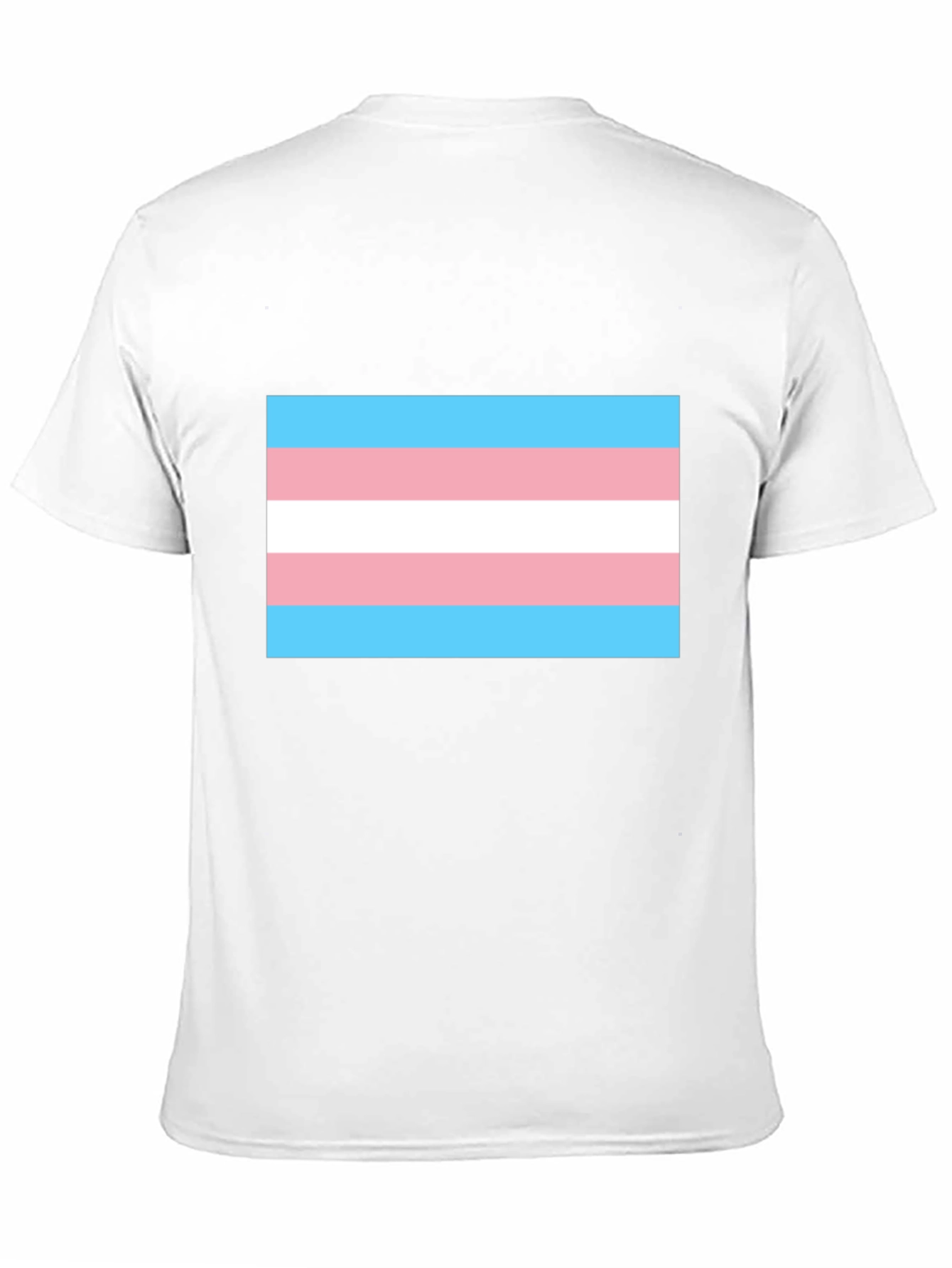 Trans Pride Flag T-Shirt - Black Cotton Tee