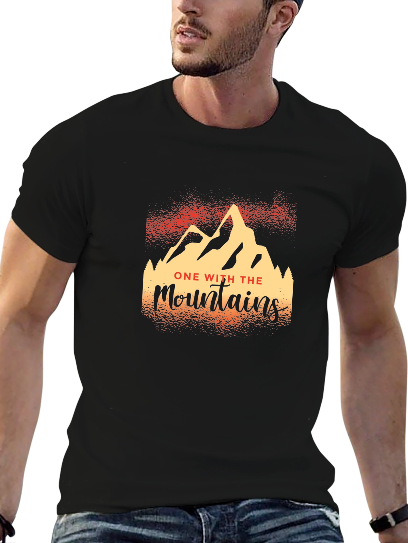 One With The Mountains Graphic T-Shirt