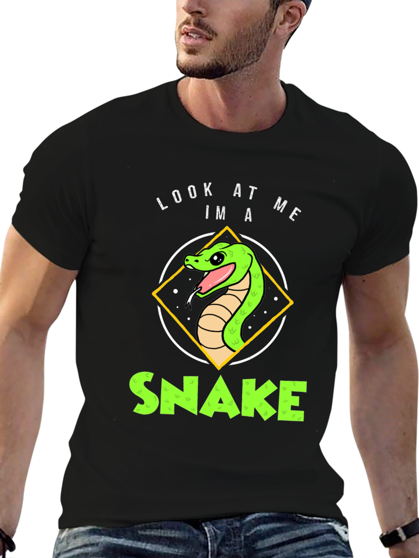 Look At Me Im A Snake Black T-Shirt