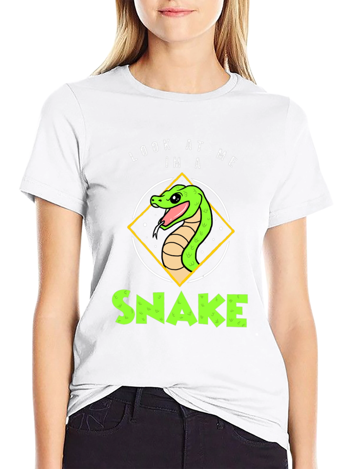 Look At Me Im A Snake Black T-Shirt