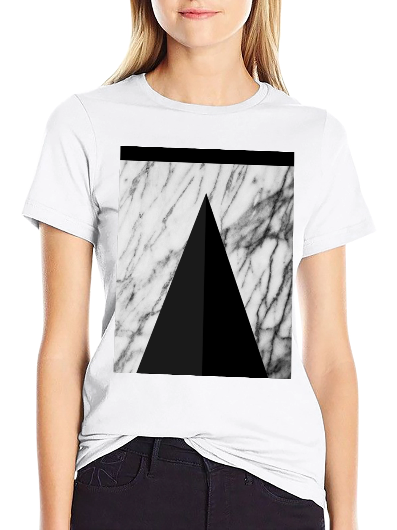 Modern Marble Triangle T-Shirt