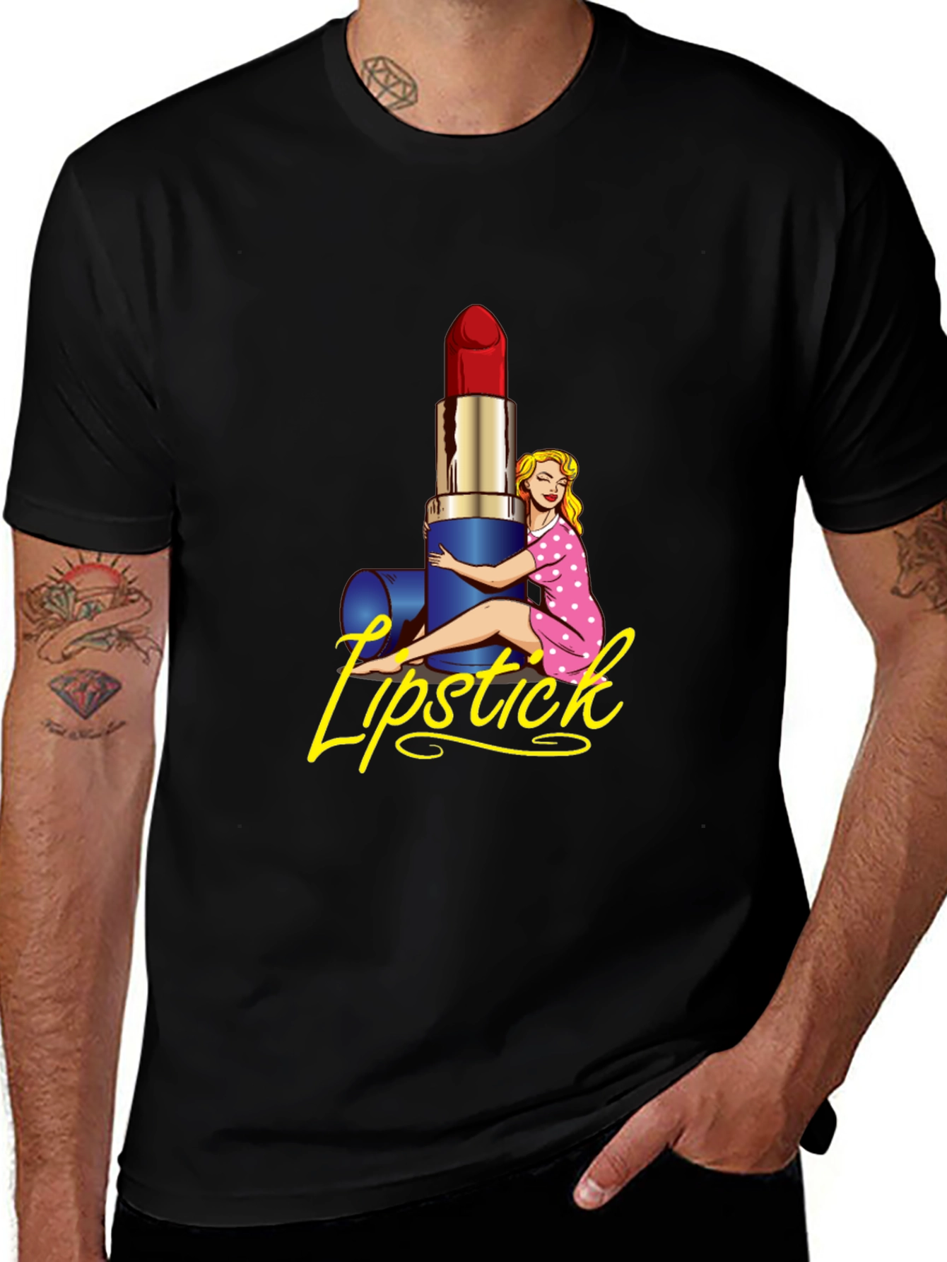 Lipstick Graphic Print T-Shirt