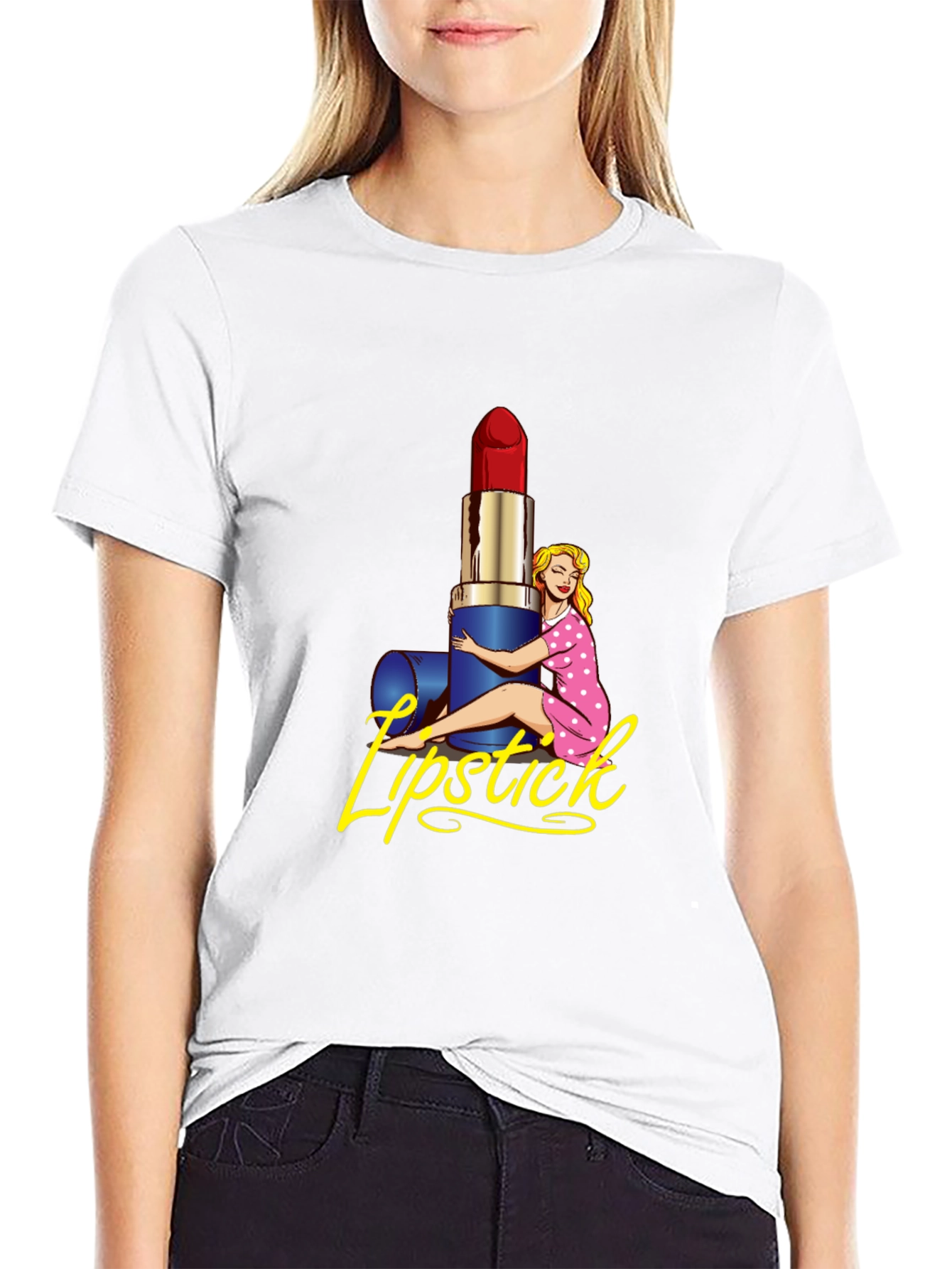 Lipstick Graphic Print T-Shirt