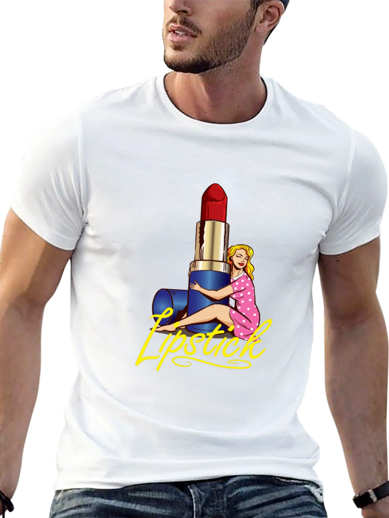 Lipstick Graphic Print T-Shirt