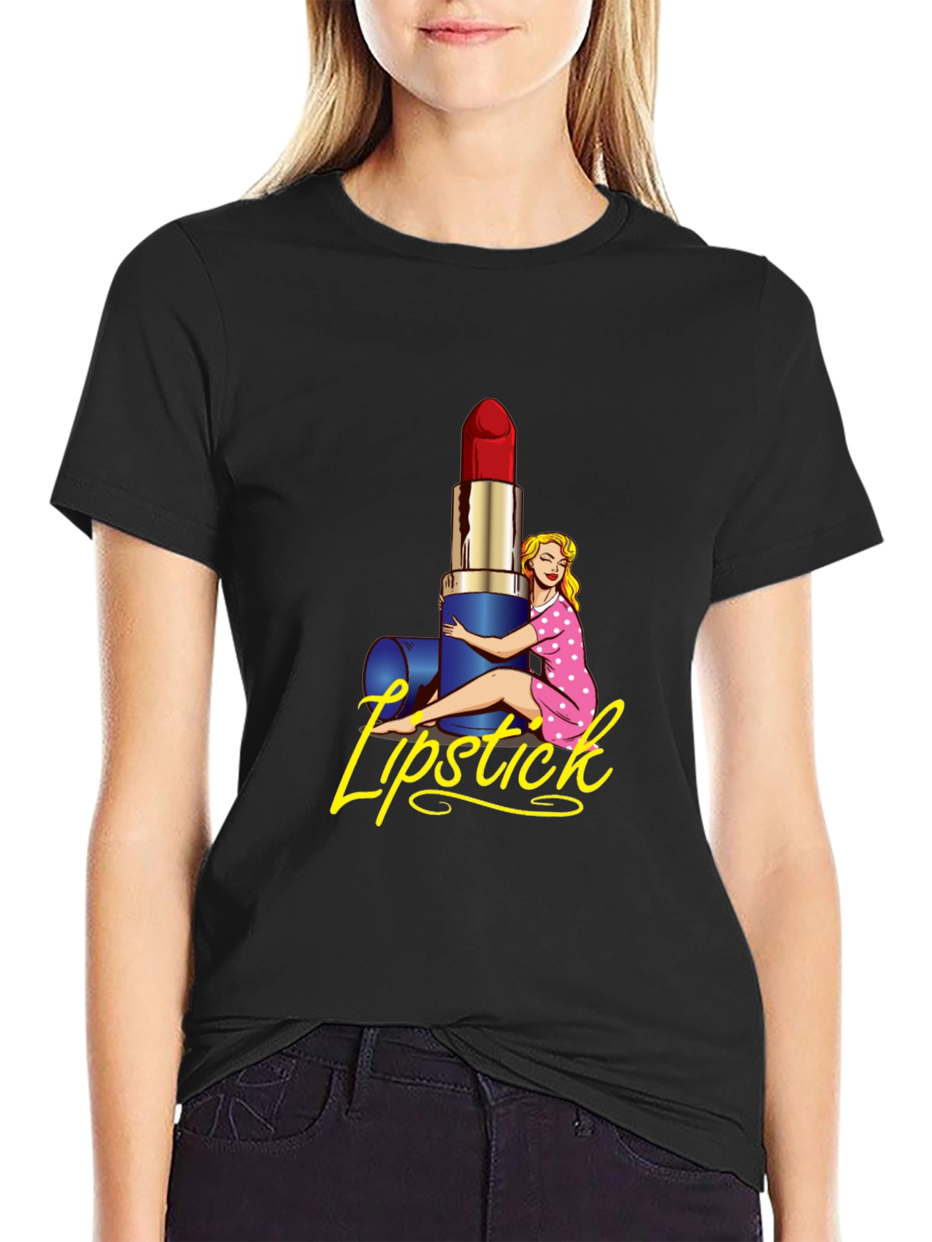 Lipstick Graphic Print T-Shirt