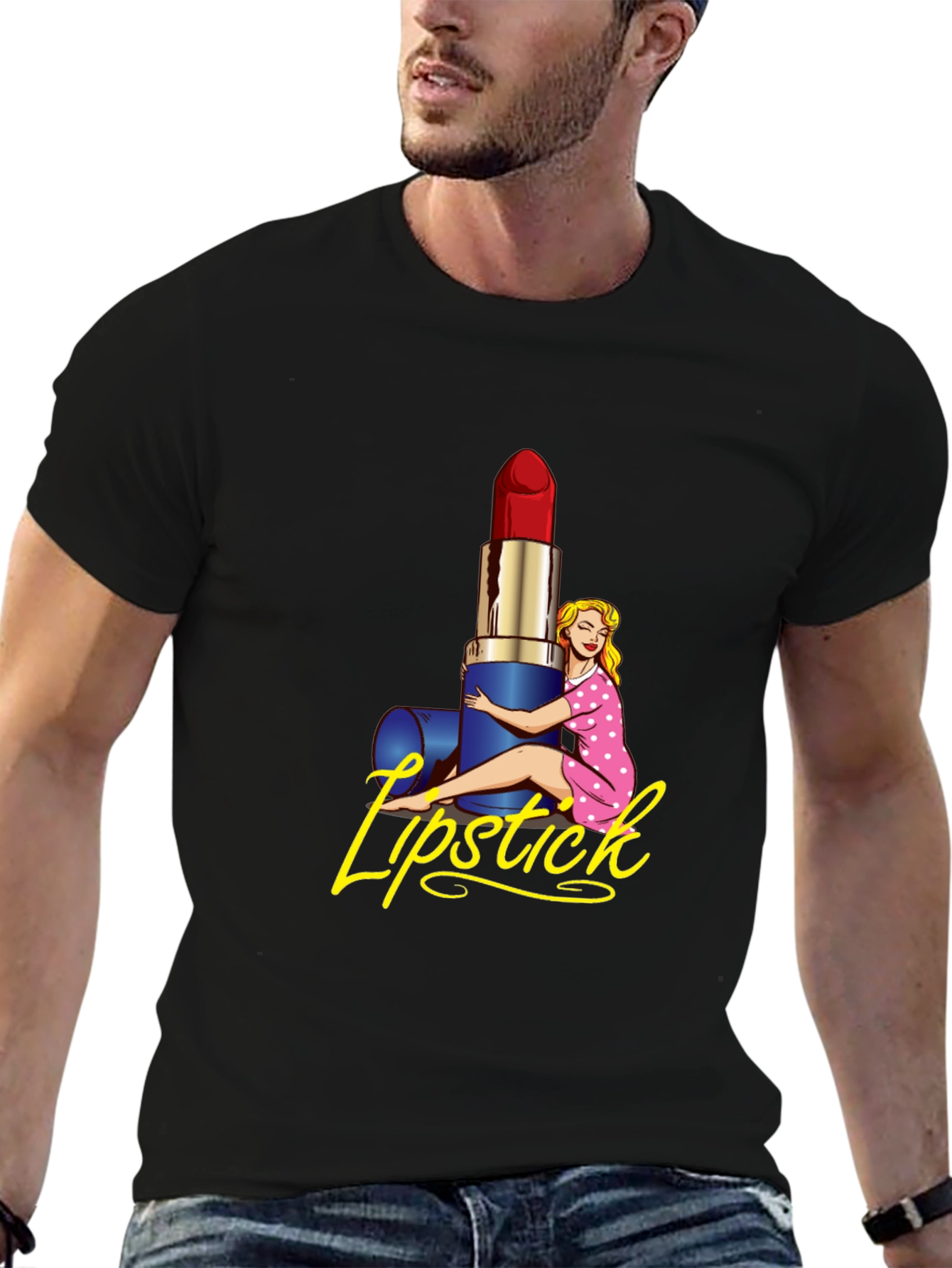 Lipstick Graphic Print T-Shirt