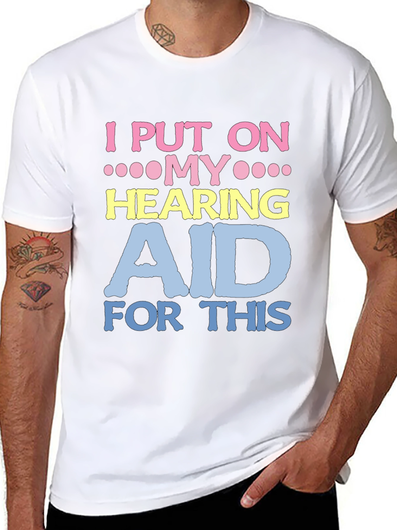 Hearing Aid T-Shirt - Funny Novelty Tee