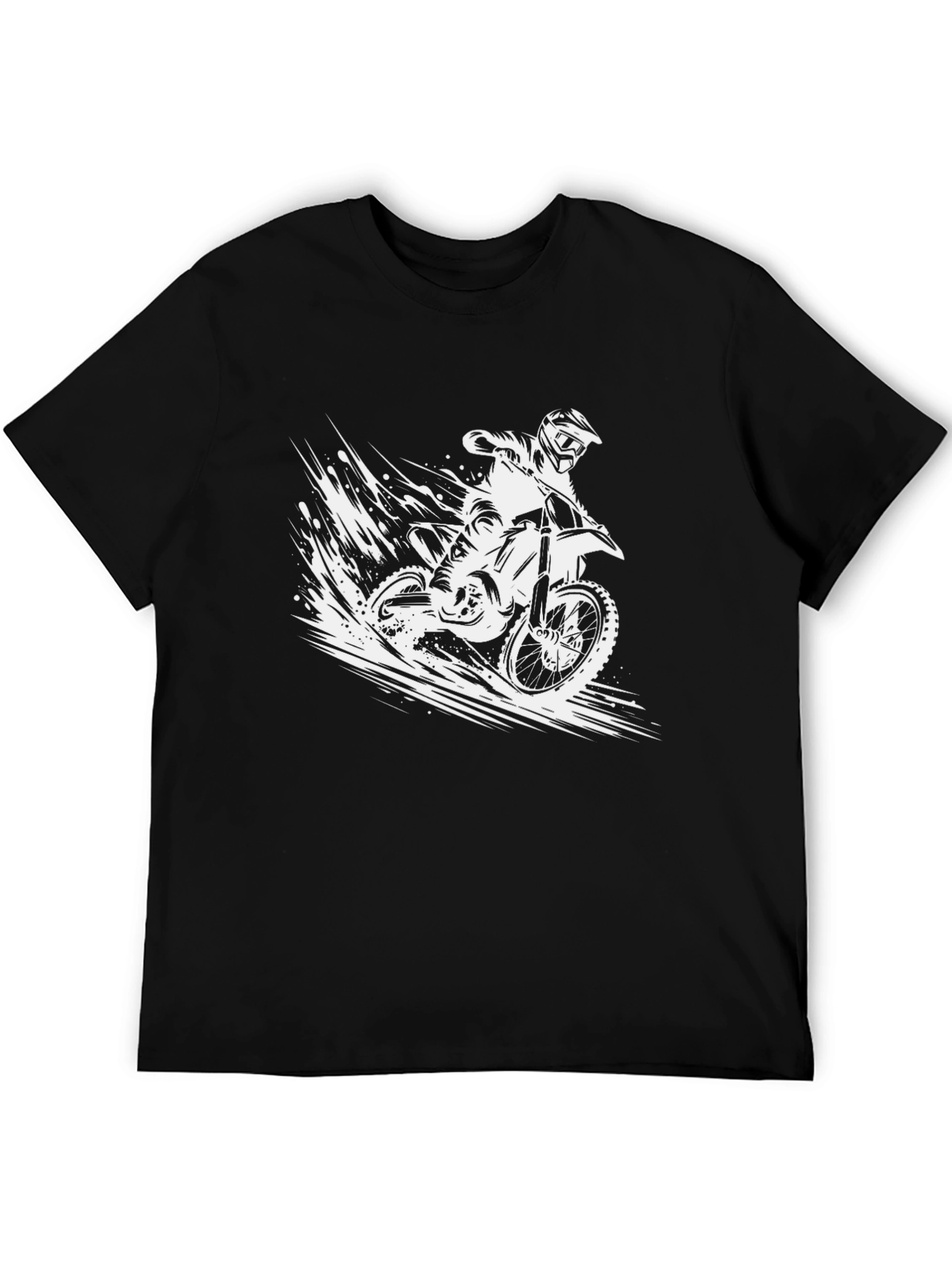 Motorcross Graphic T-Shirt - Black Biker Tee
