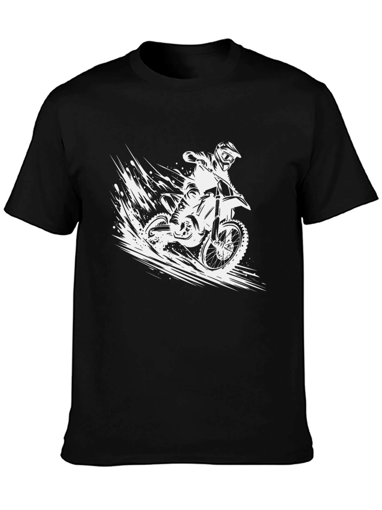 Motorcross Graphic T-Shirt - Black Biker Tee