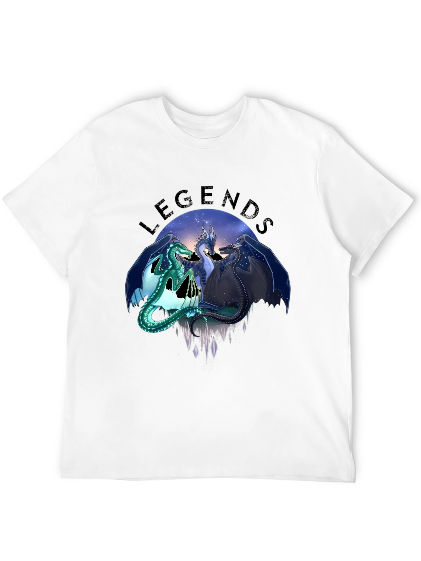 Legends Dragon Graphic T-Shirt - Black