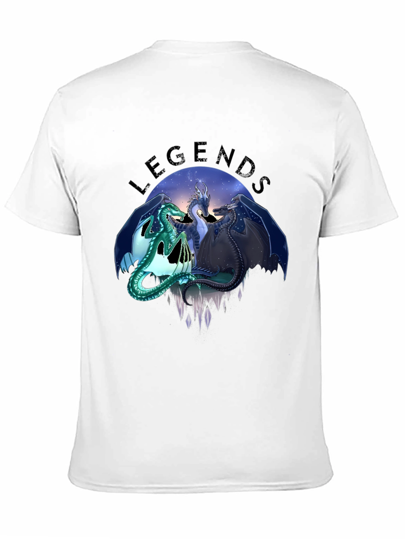Legends Dragon Graphic T-Shirt - Black