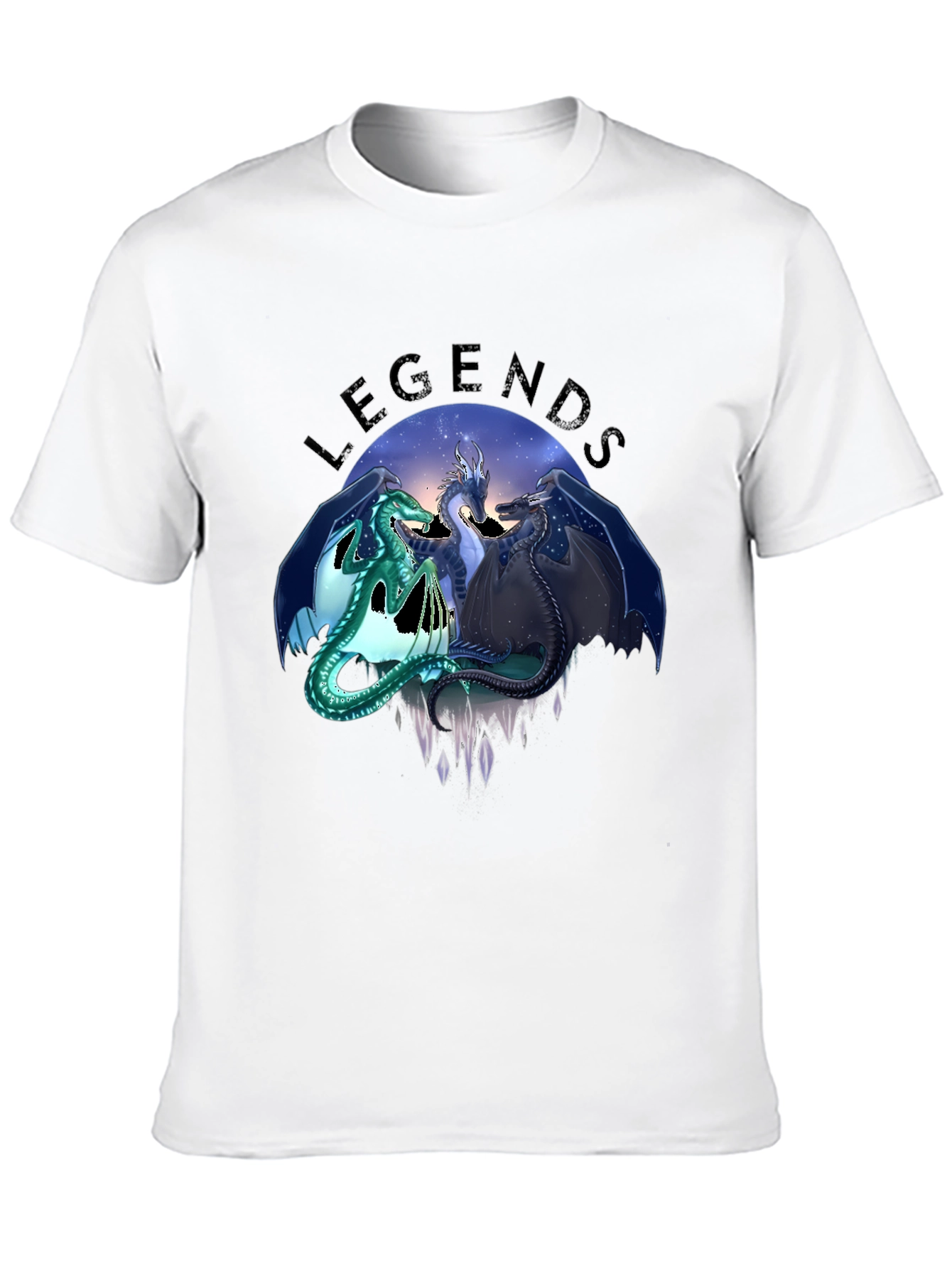 Legends Dragon Graphic T-Shirt - Black