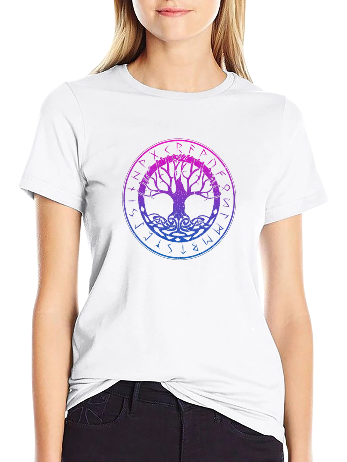 Yggdrasil Tree of Life T-Shirt - Viking Runes