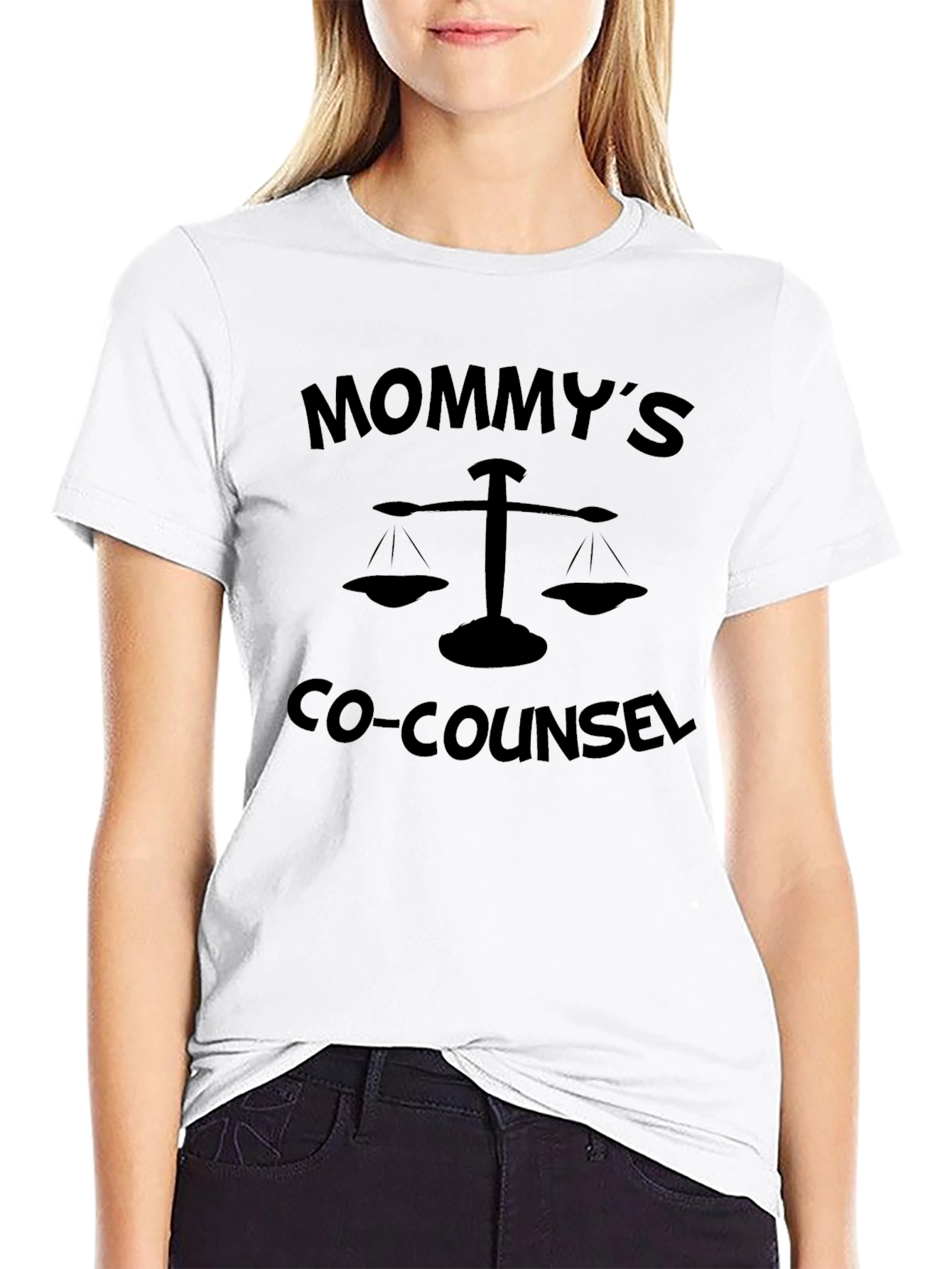 Mommys Co-Counsel Black Tee - Funny Lawyer T-Shirt