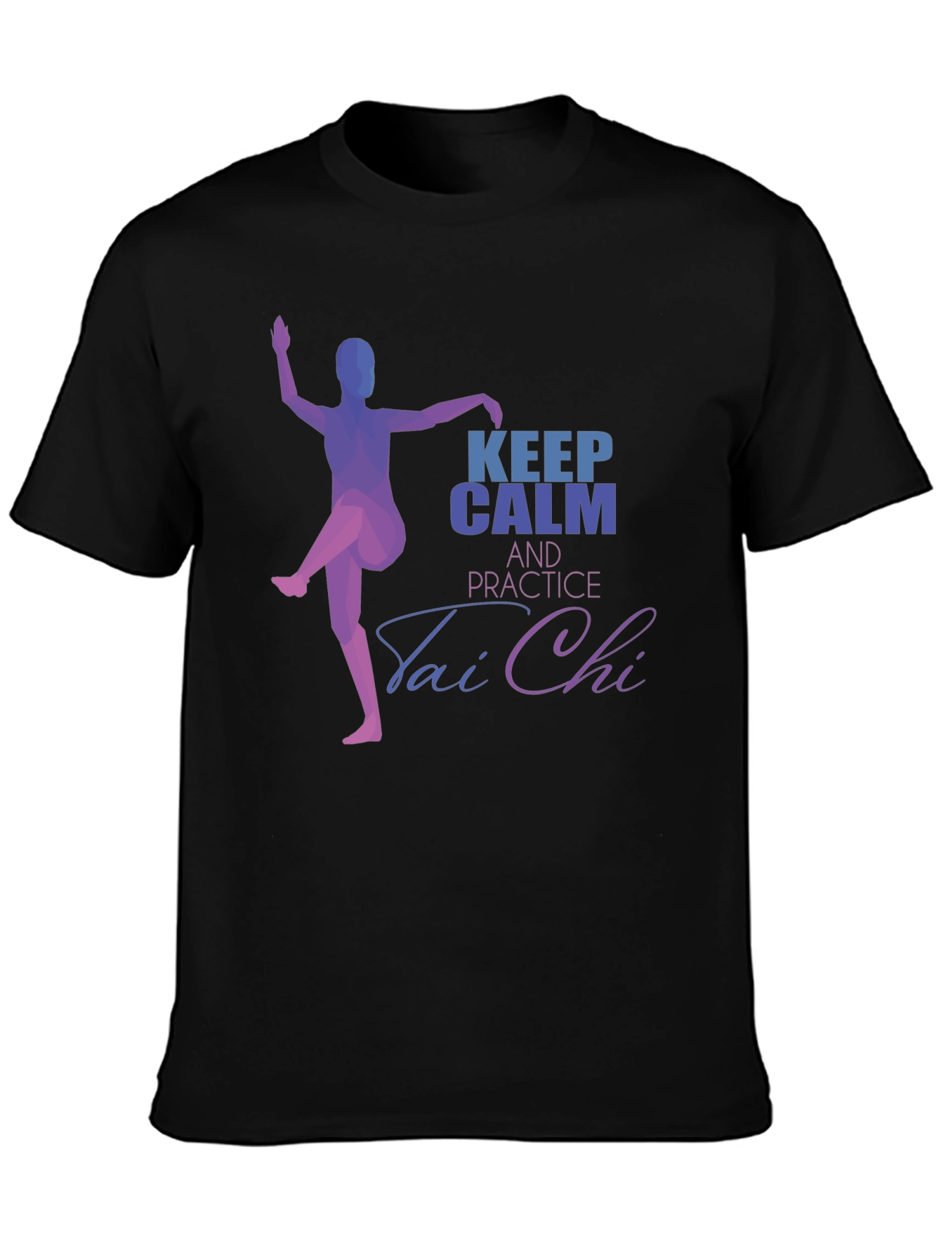 Keep Calm Tai Chi Black T-Shirt