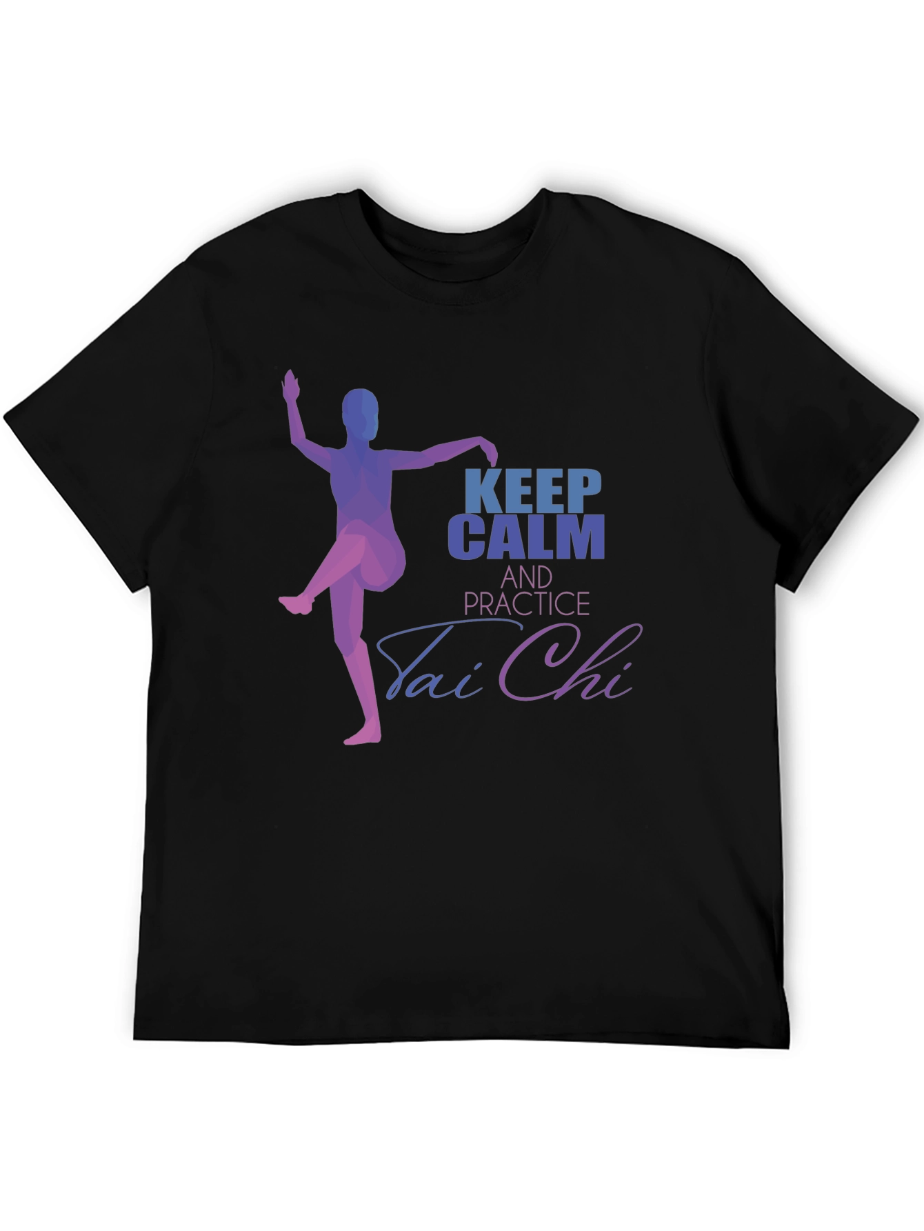Keep Calm Tai Chi Black T-Shirt