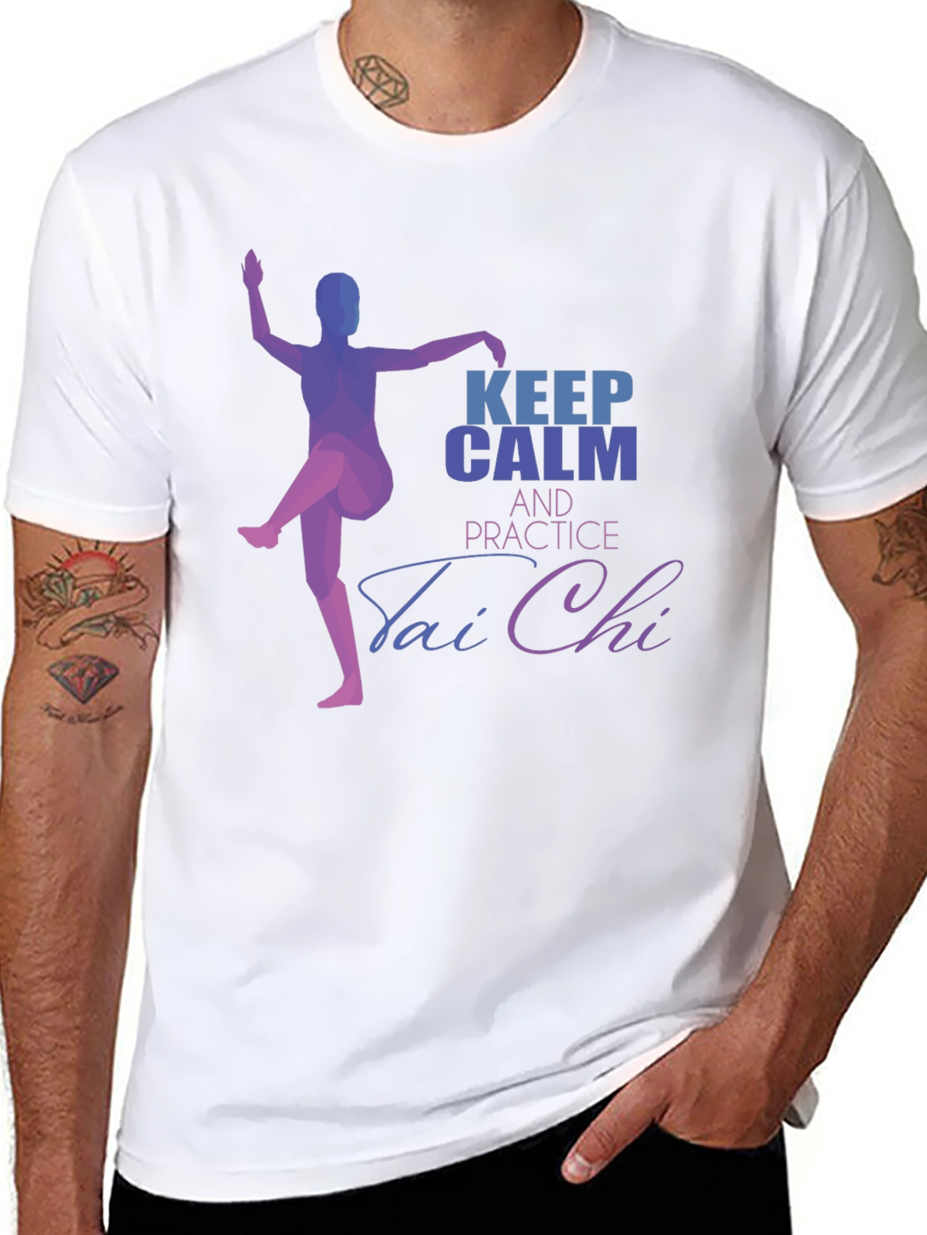 Keep Calm Tai Chi Black T-Shirt
