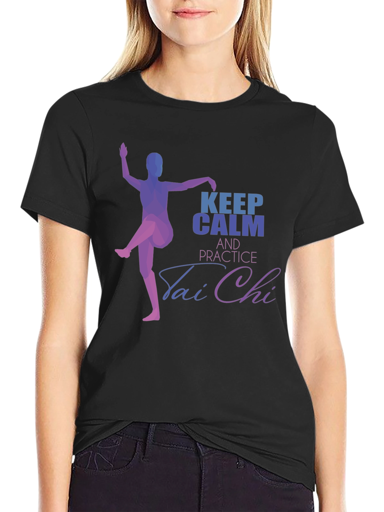 Keep Calm Tai Chi Black T-Shirt
