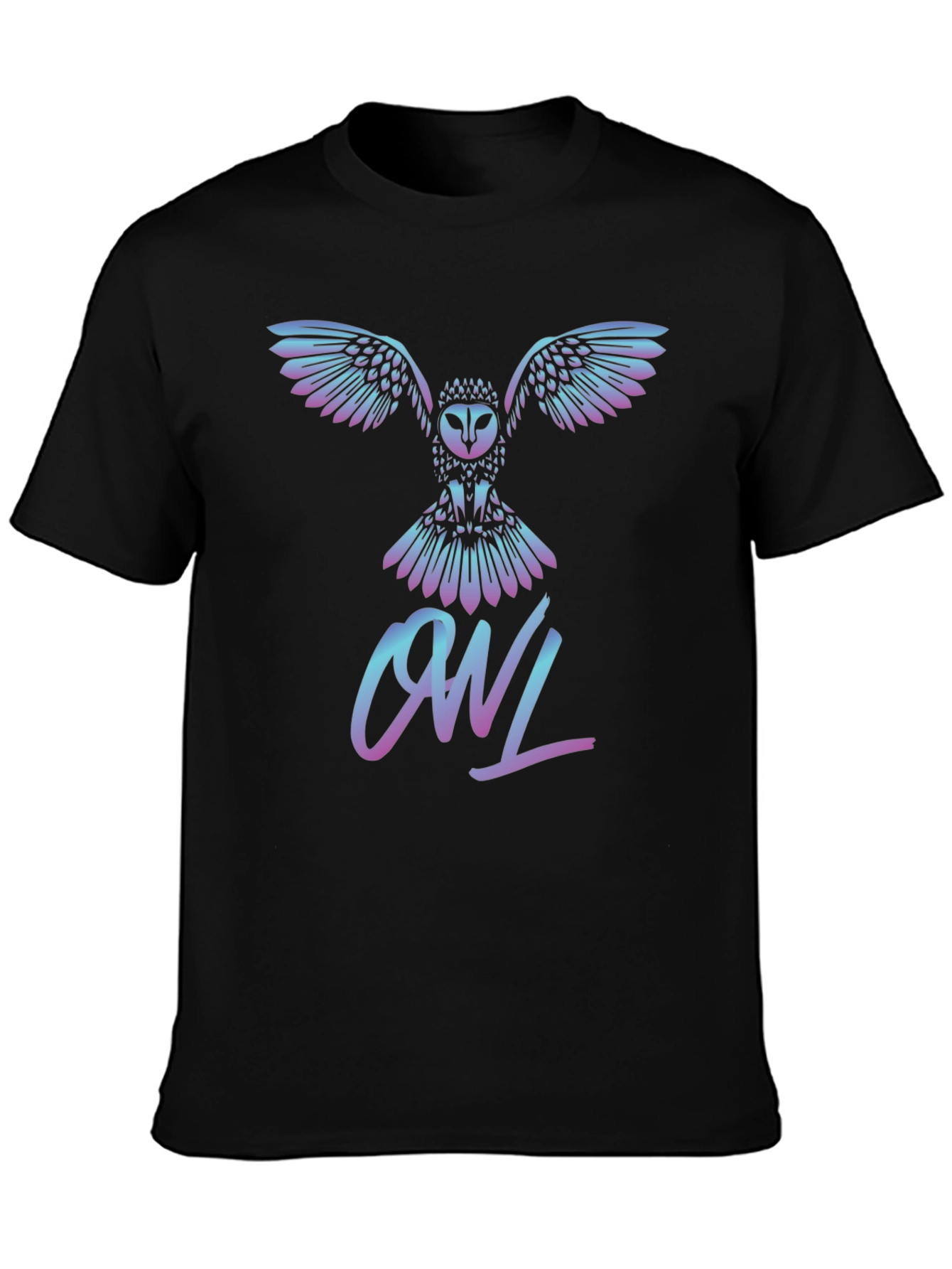 Owl Graphic T-Shirt - Stylish Crew Neck Tee