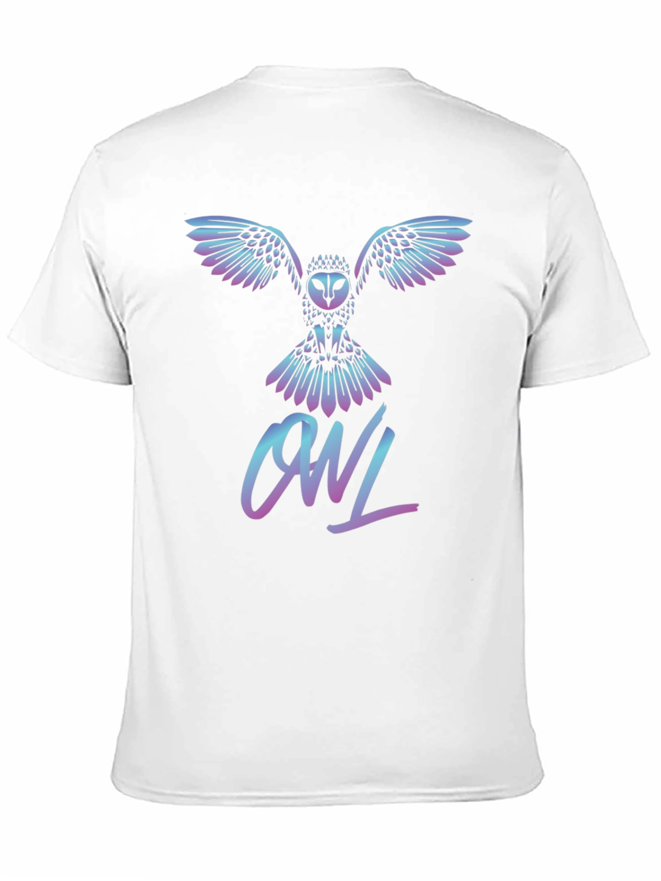Owl Graphic T-Shirt - Stylish Crew Neck Tee