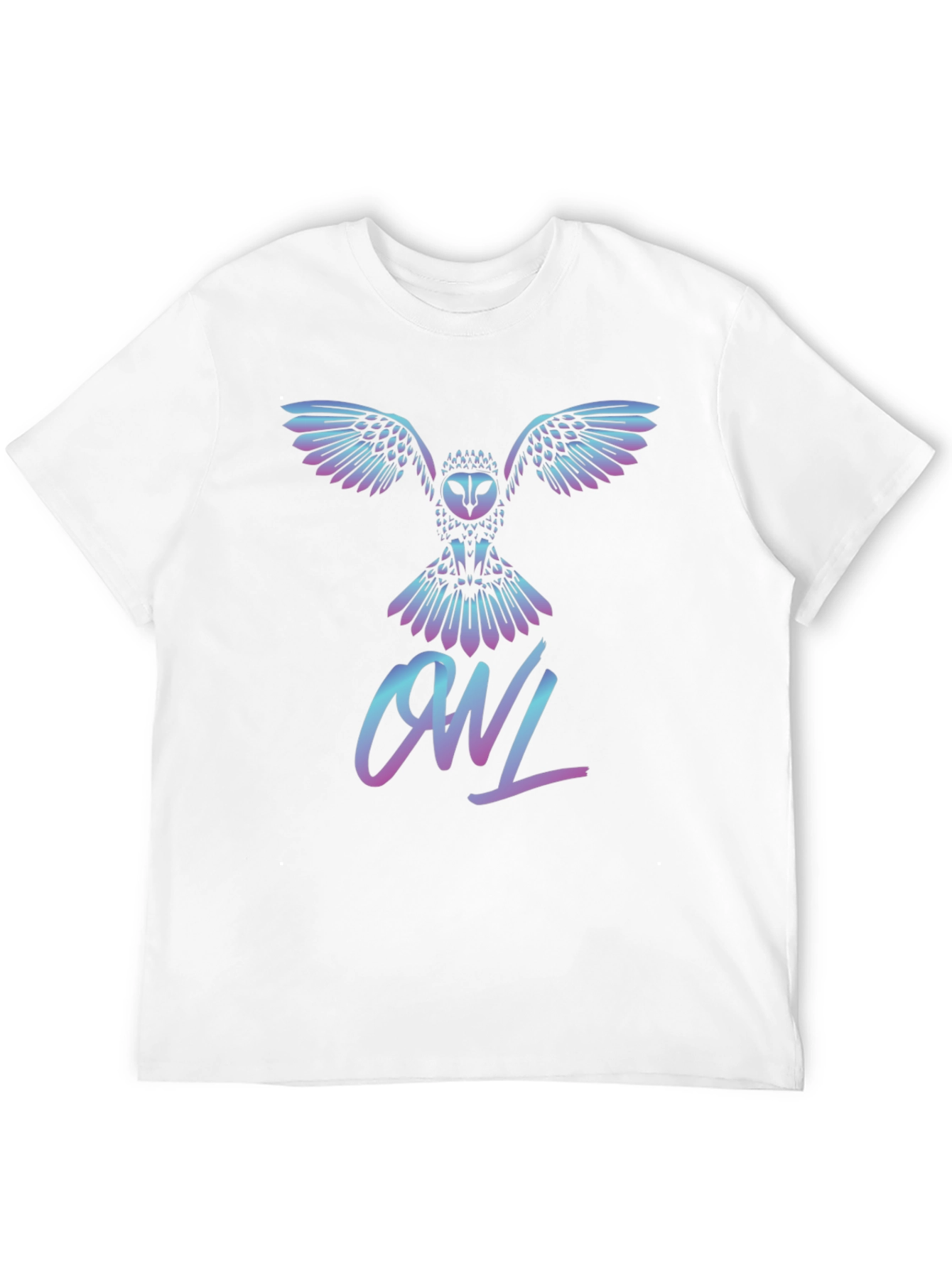 Owl Graphic T-Shirt - Stylish Crew Neck Tee