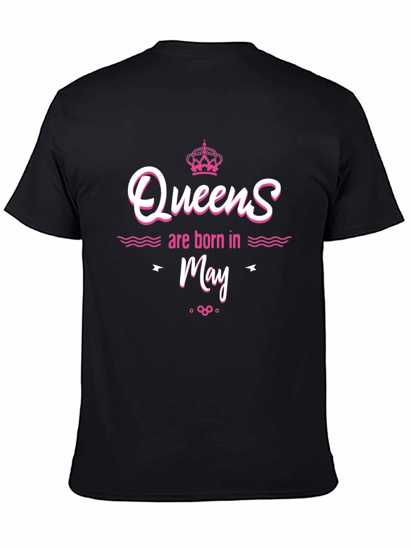 Queens Are Born In May Black T-Shirt