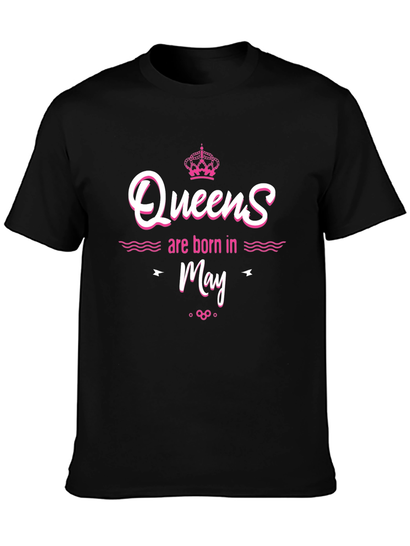 Queens Are Born In May Black T-Shirt