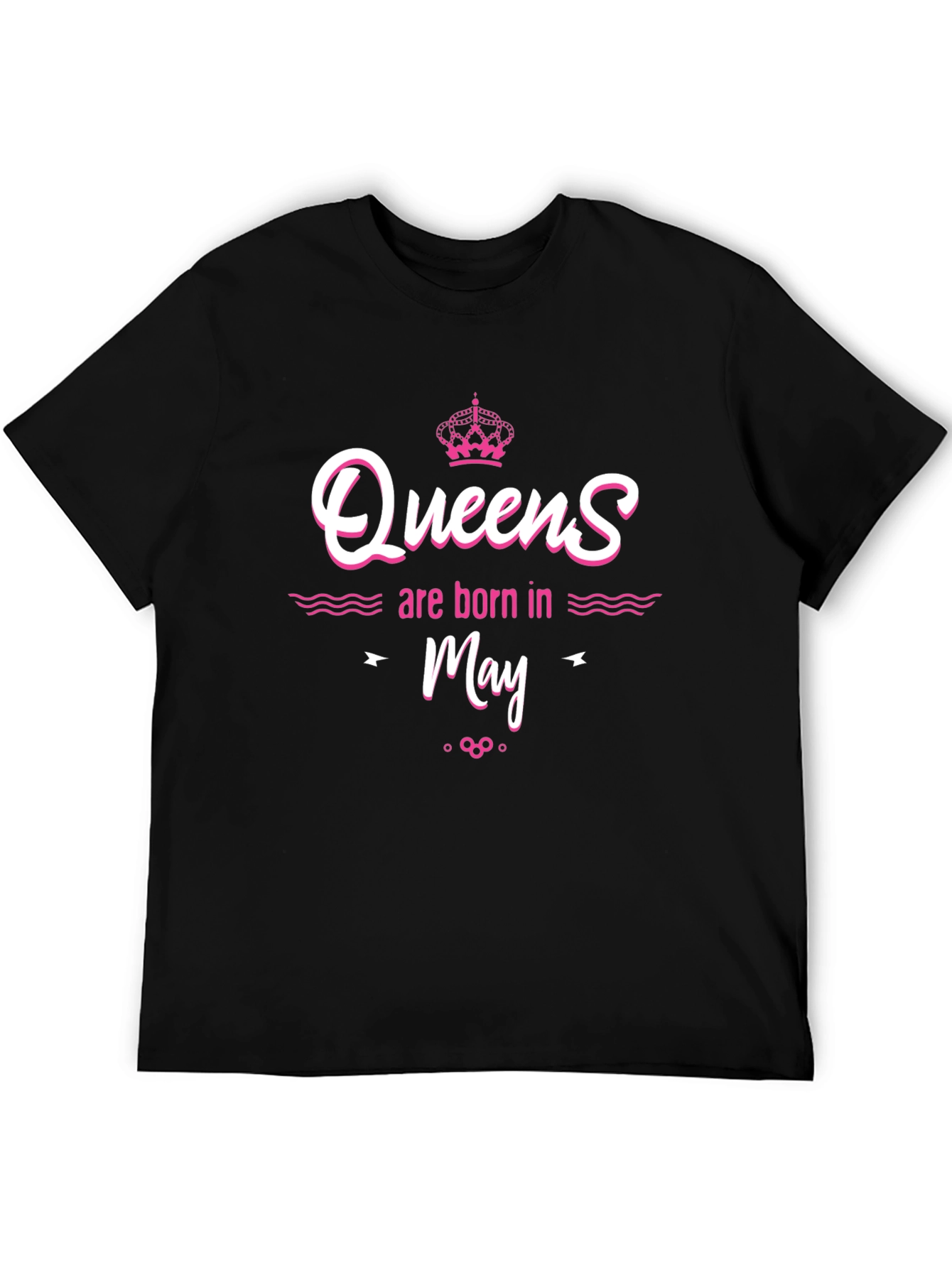 Queens Are Born In May Black T-Shirt