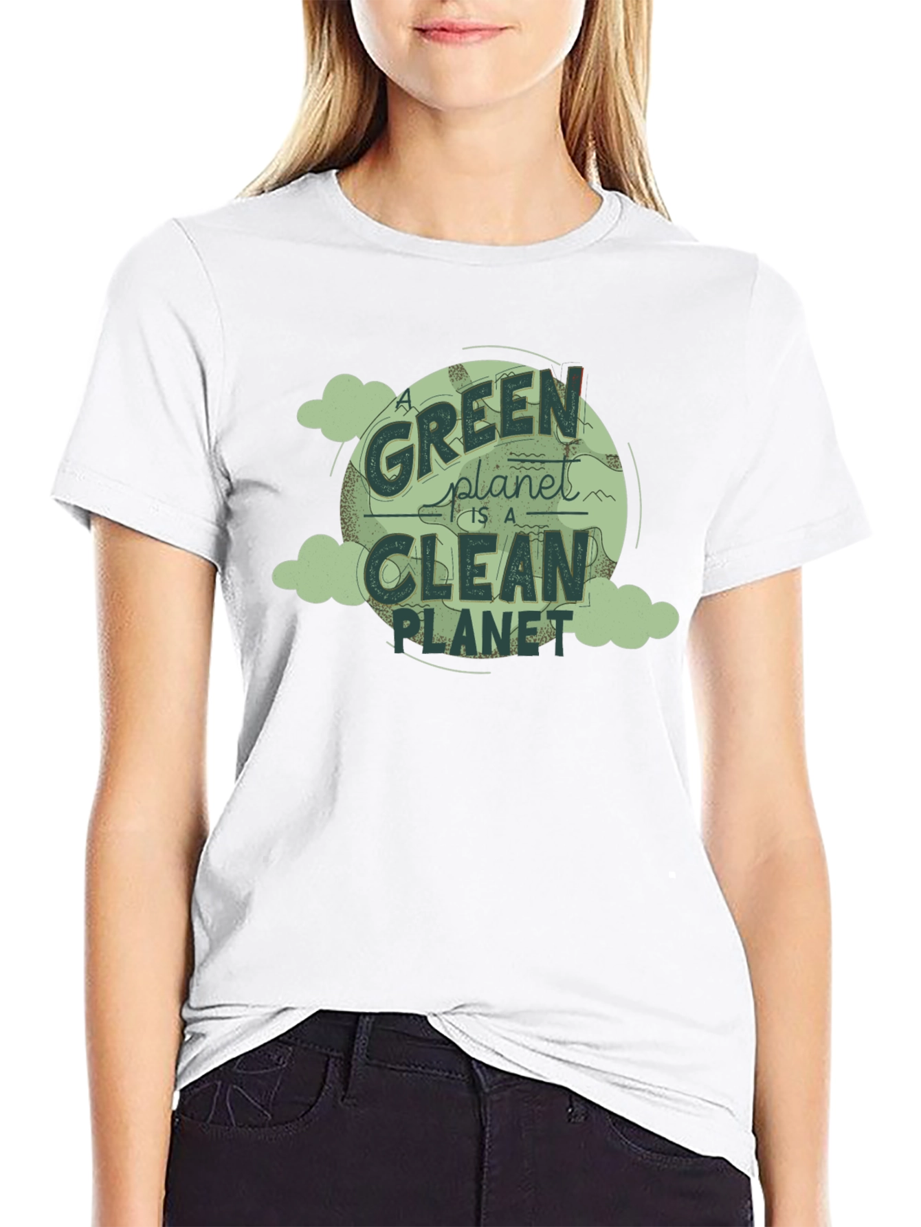 Green Planet Clean Planet Graphic Tee