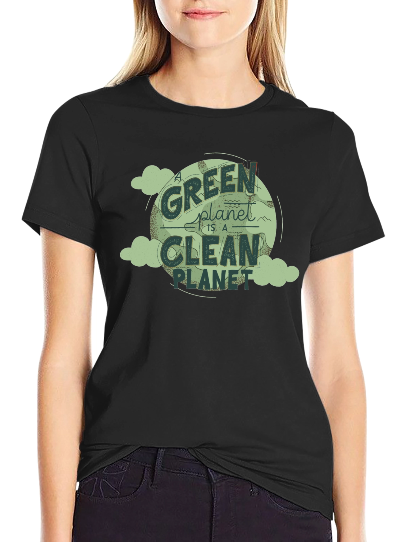 Green Planet Clean Planet Graphic Tee