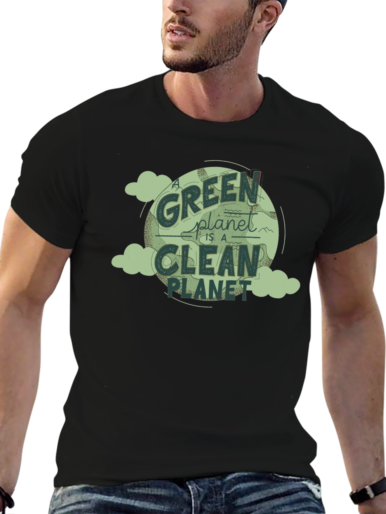 Green Planet Clean Planet Graphic Tee