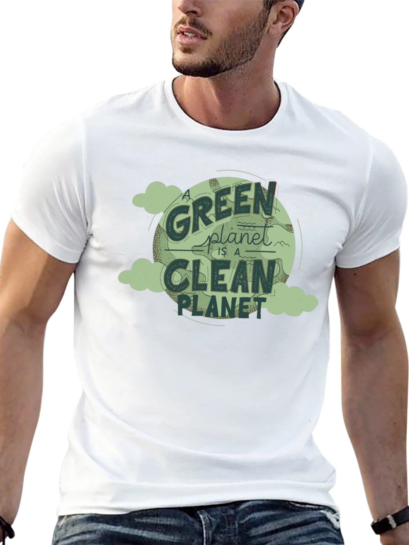 Green Planet Clean Planet Graphic Tee