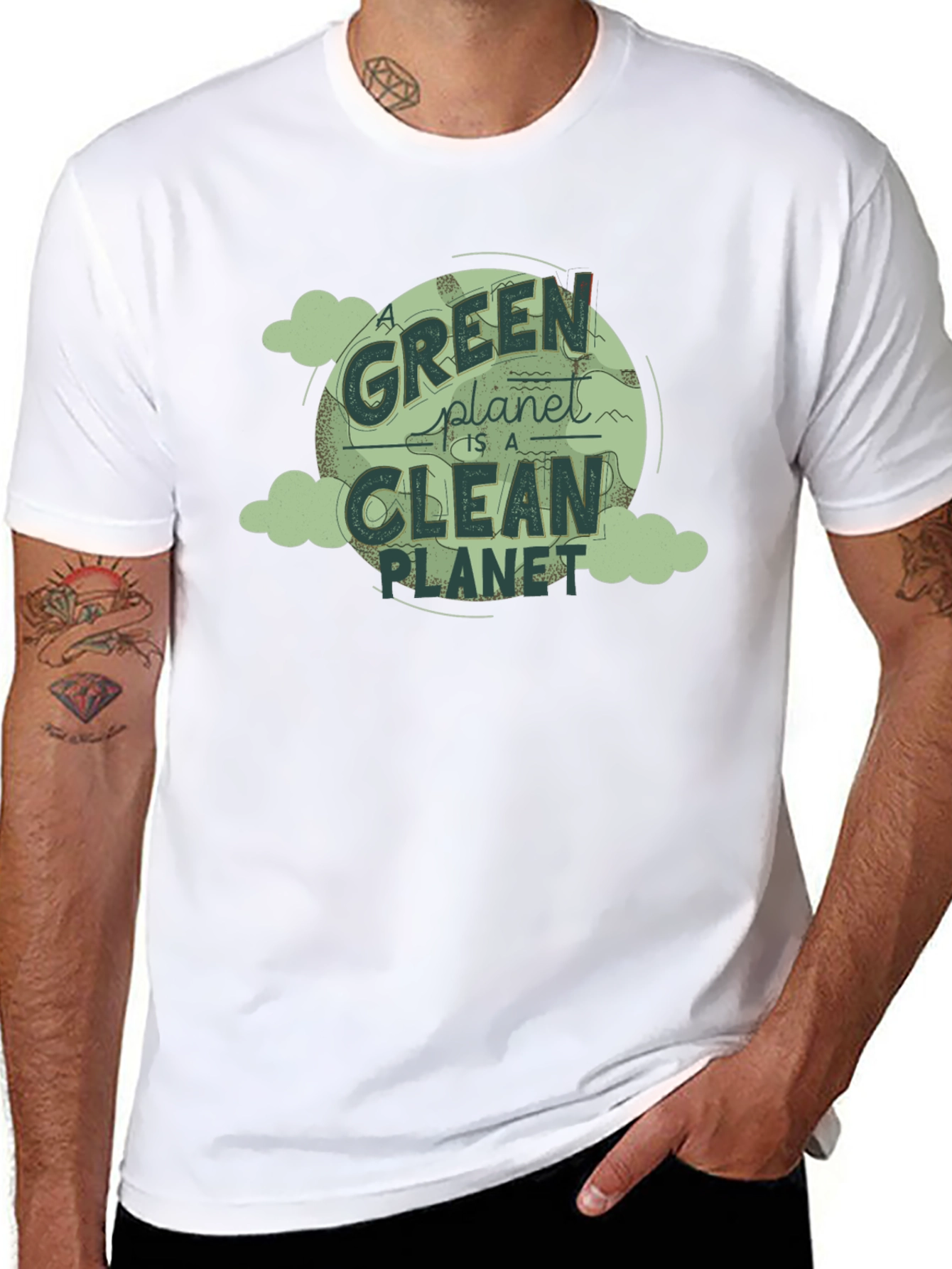 Green Planet Clean Planet Graphic Tee