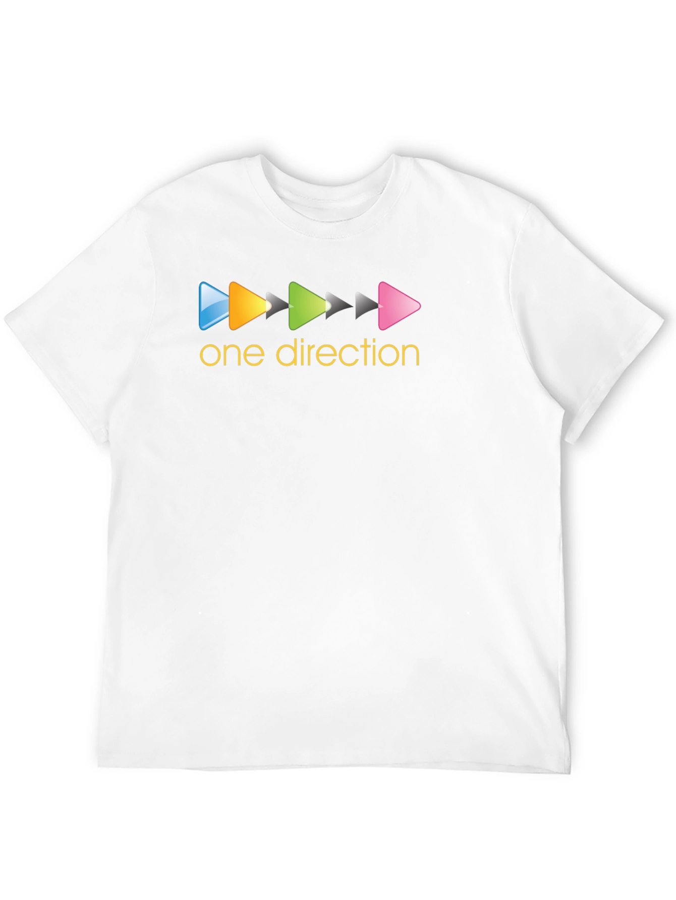 One Direction Play Button Black T-Shirt