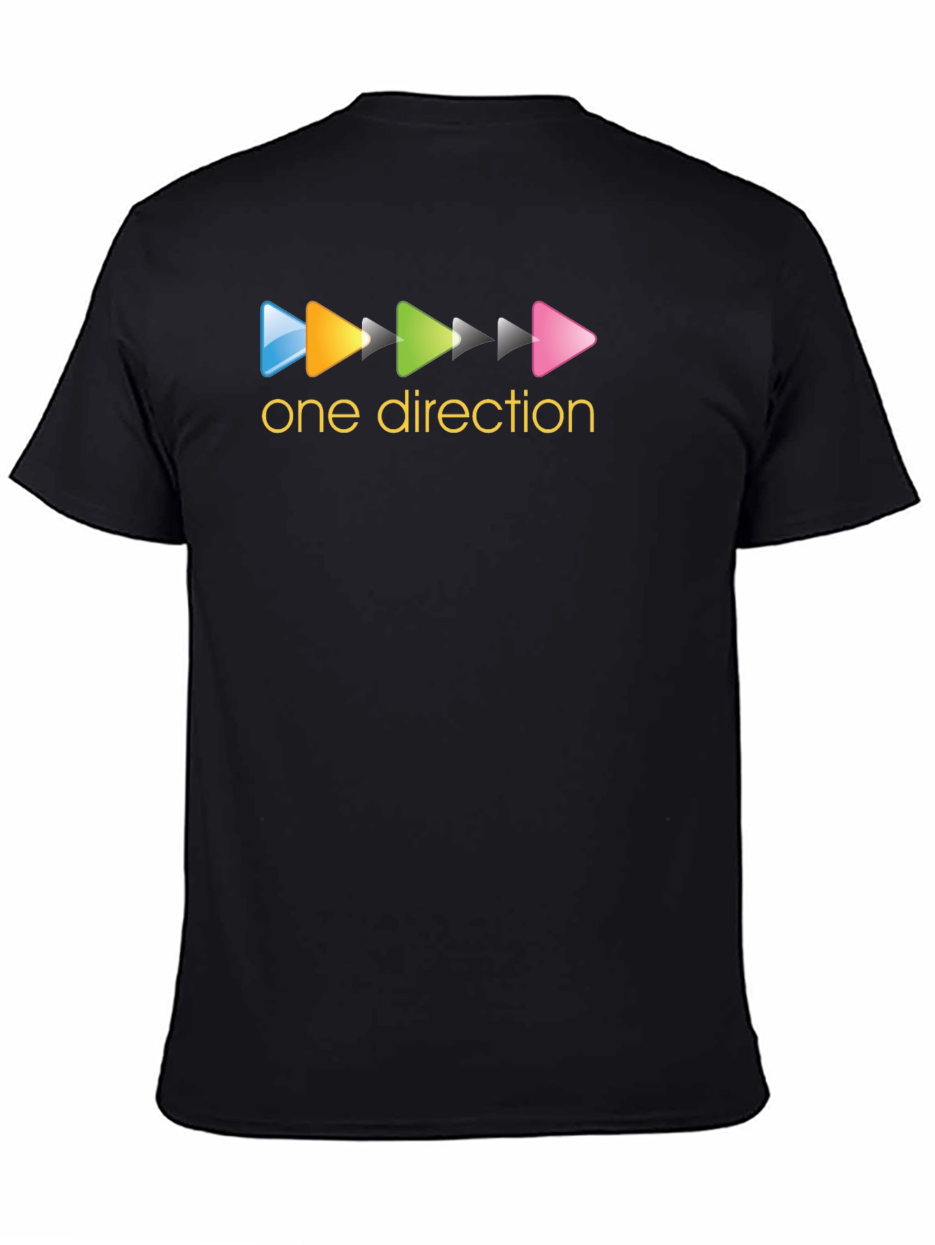 One Direction Play Button Black T-Shirt