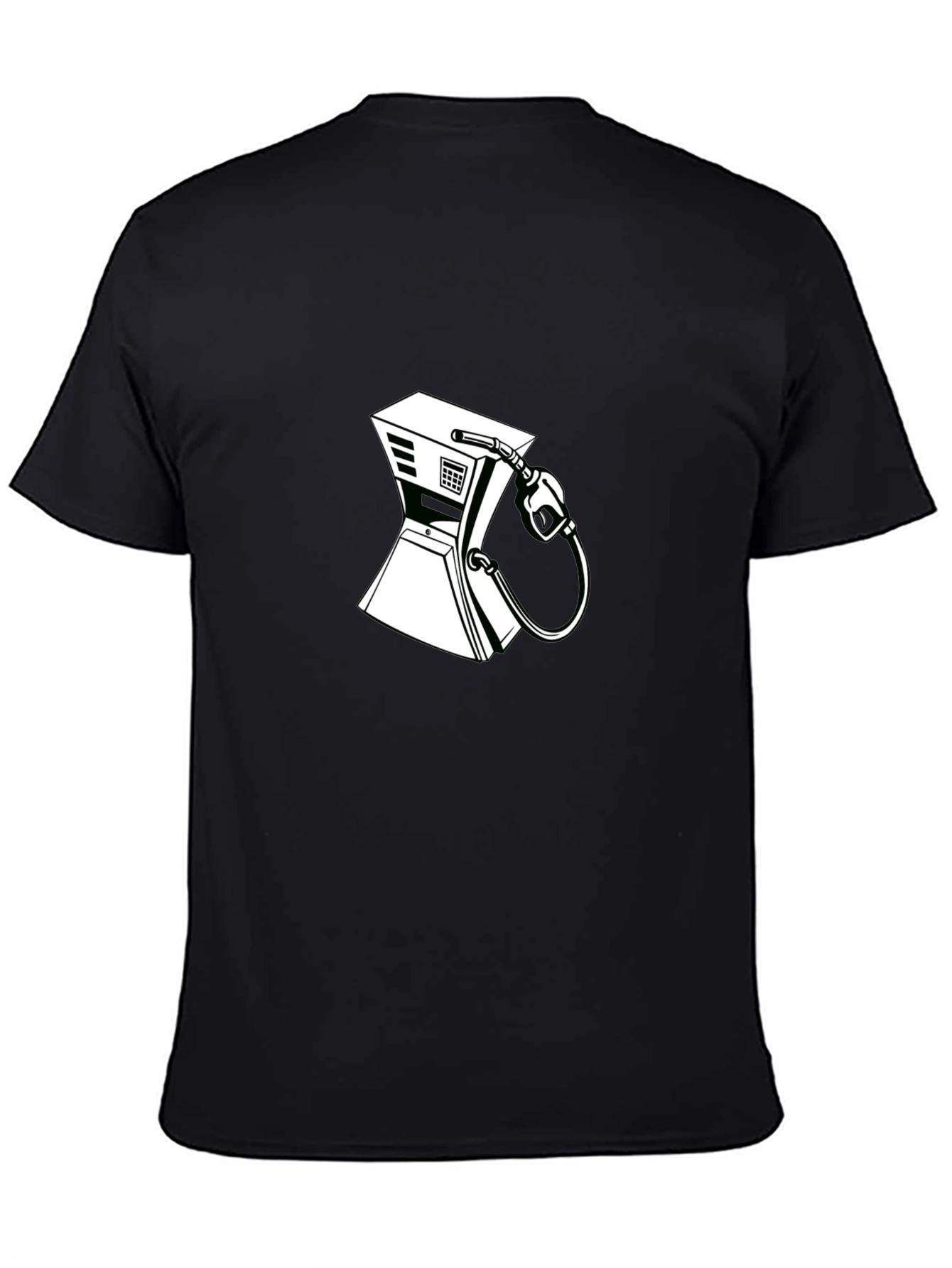 Gas Pump Graphic Tee - Cool Design Black T-Shirt