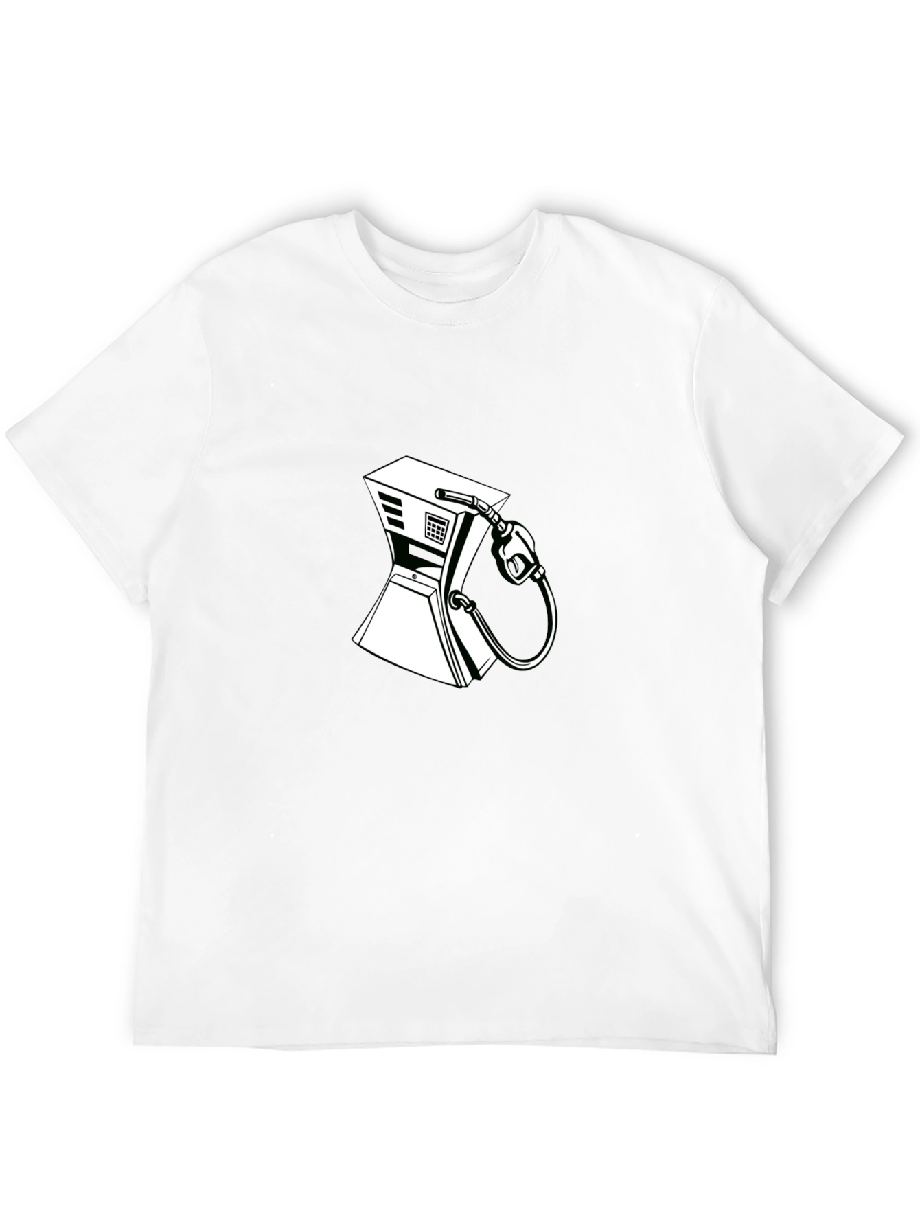 Gas Pump Graphic Tee - Cool Design Black T-Shirt