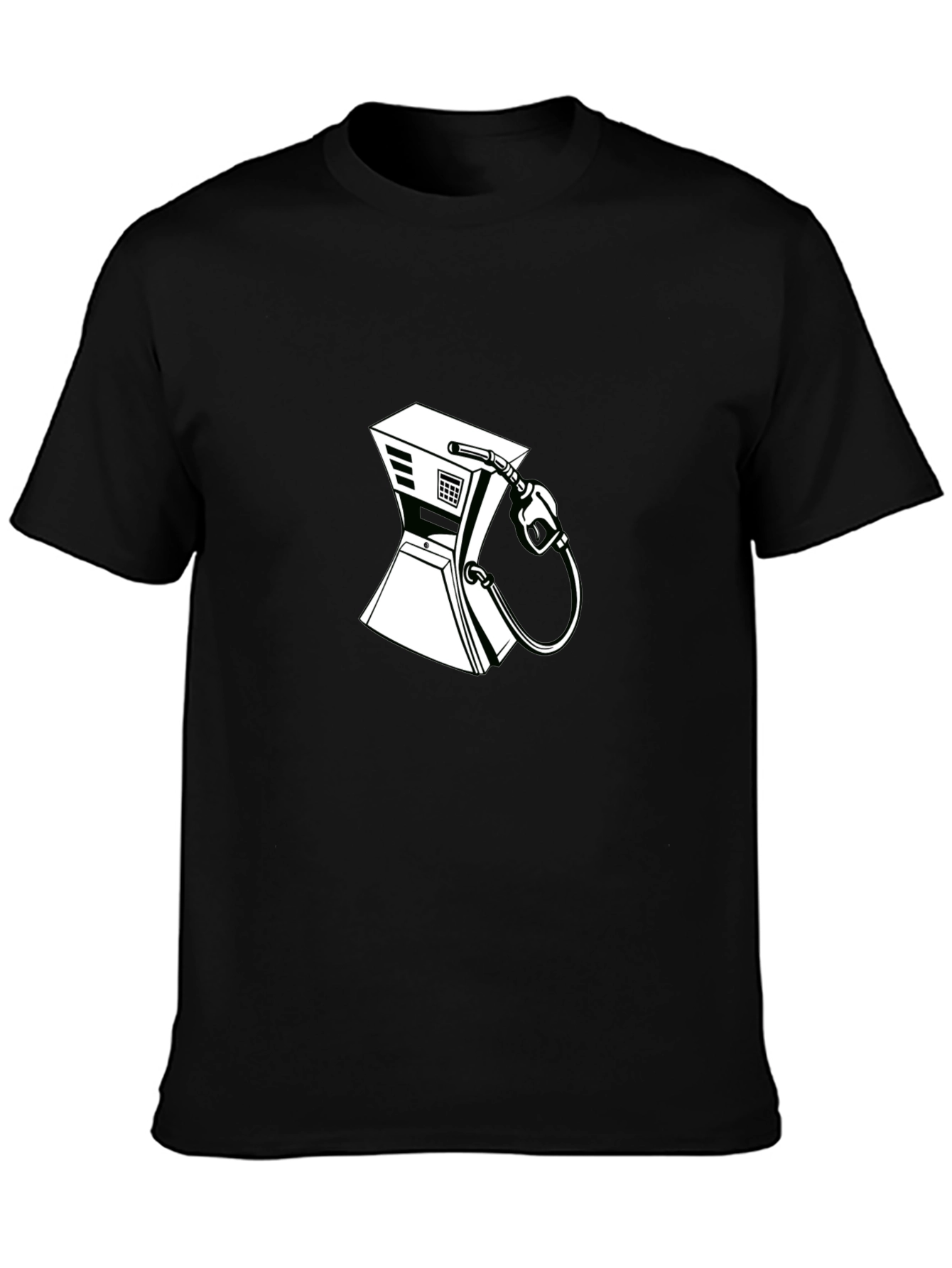Gas Pump Graphic Tee - Cool Design Black T-Shirt