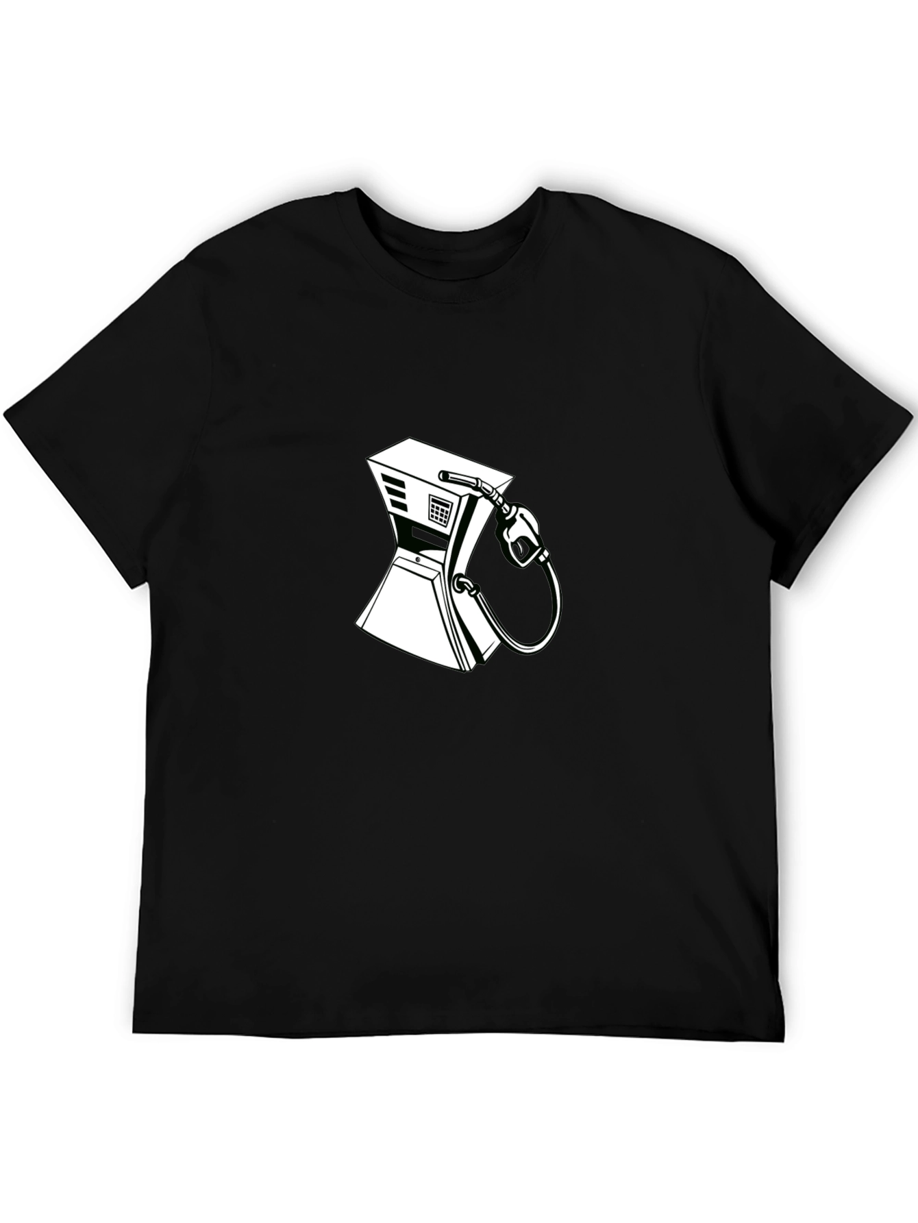 Gas Pump Graphic Tee - Cool Design Black T-Shirt