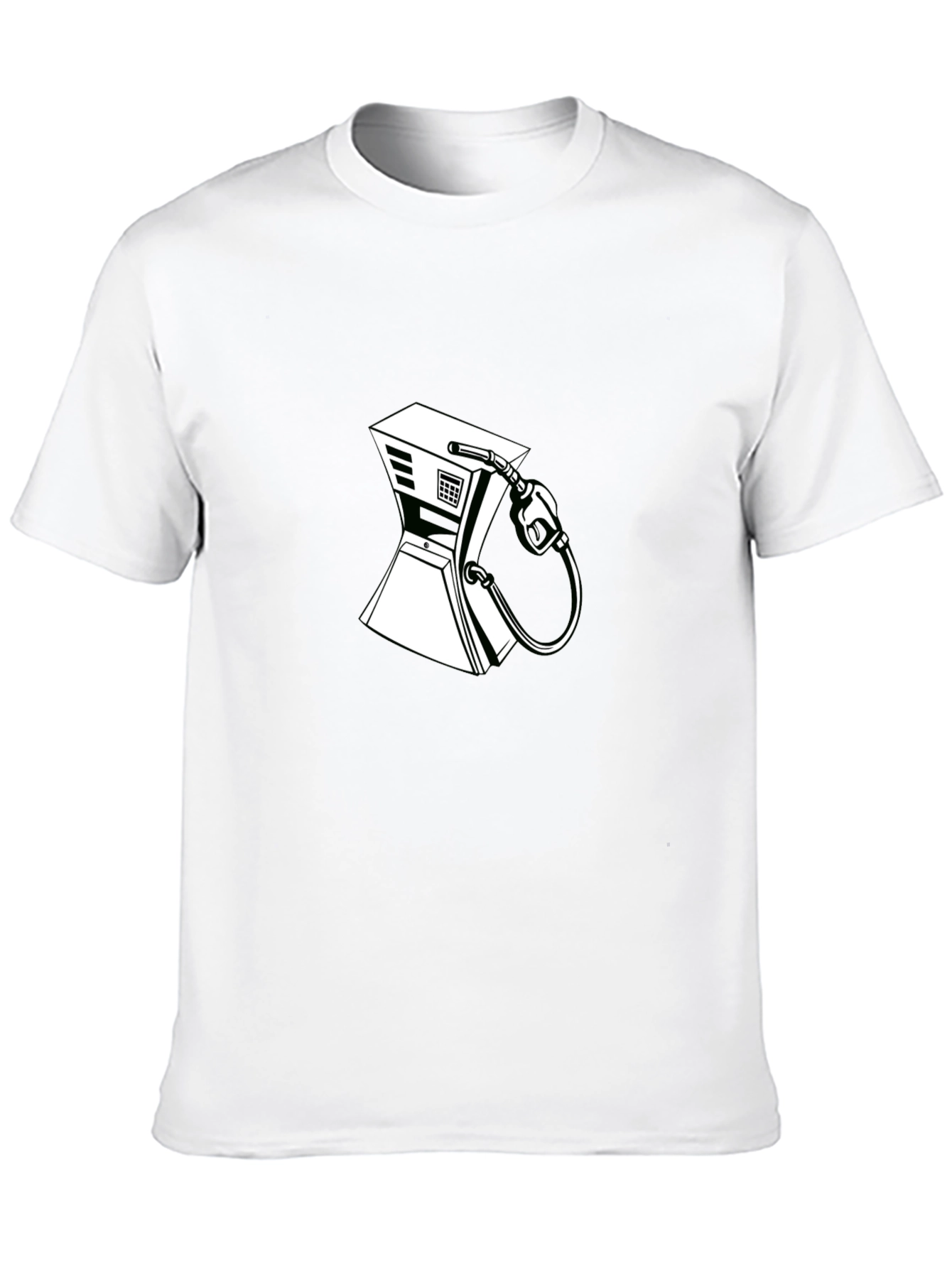 Gas Pump Graphic Tee - Cool Design Black T-Shirt