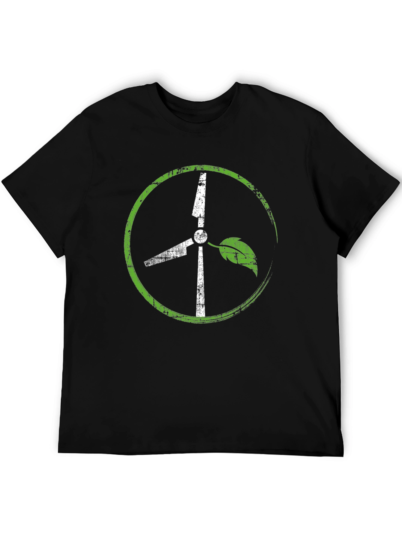 Eco-Friendly Wind Turbine Graphic T-Shirt