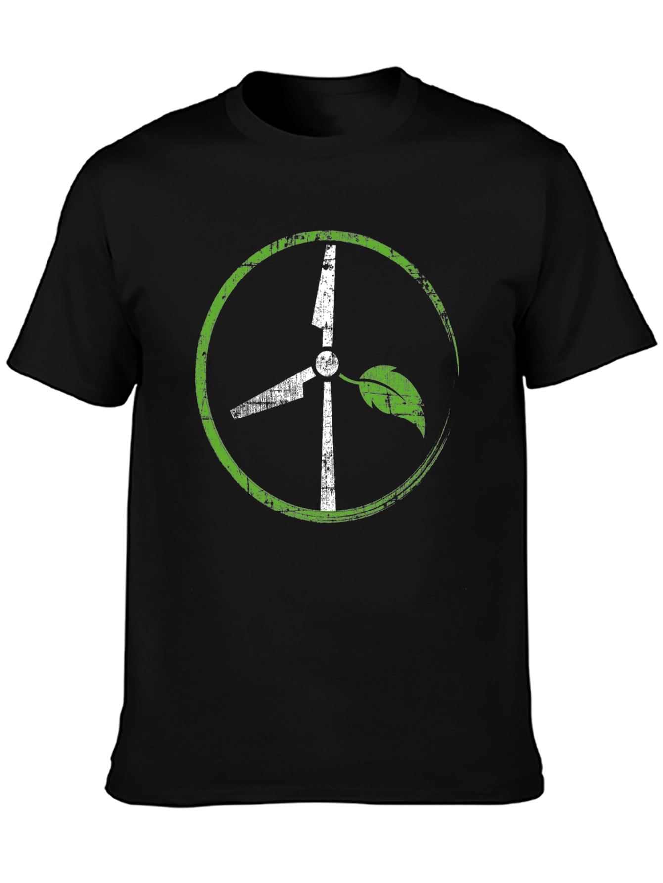 Eco-Friendly Wind Turbine Graphic T-Shirt