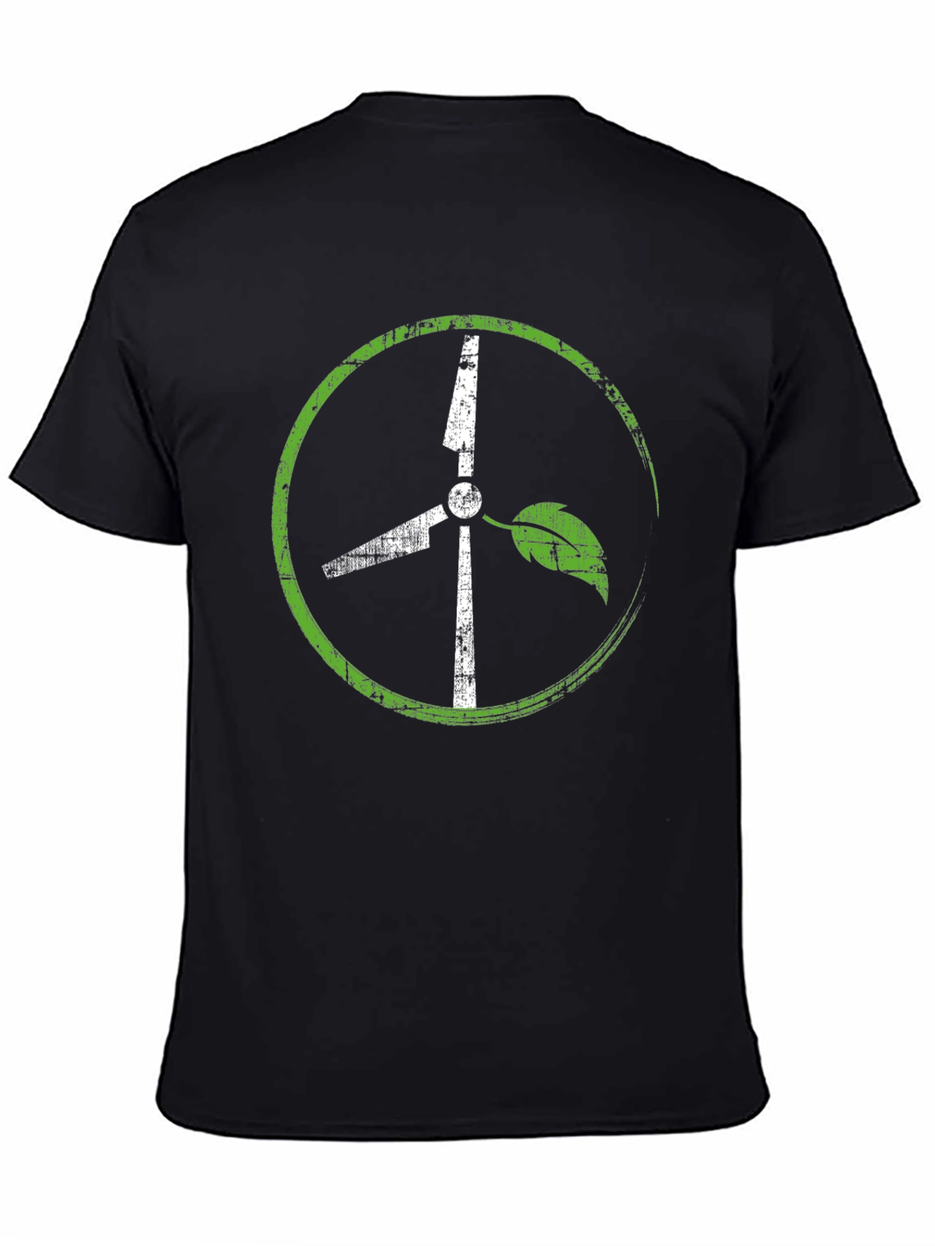 Eco-Friendly Wind Turbine Graphic T-Shirt