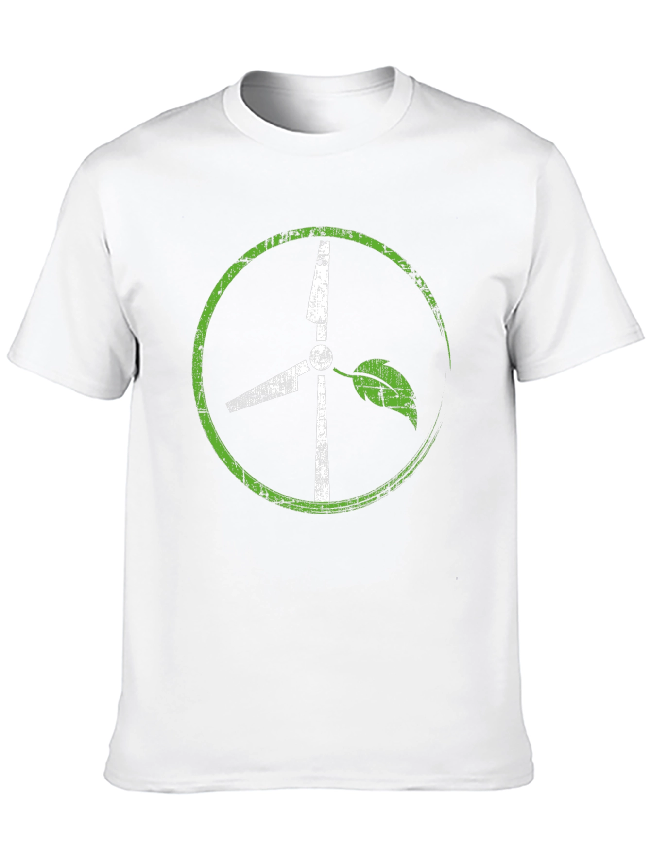 Eco-Friendly Wind Turbine Graphic T-Shirt