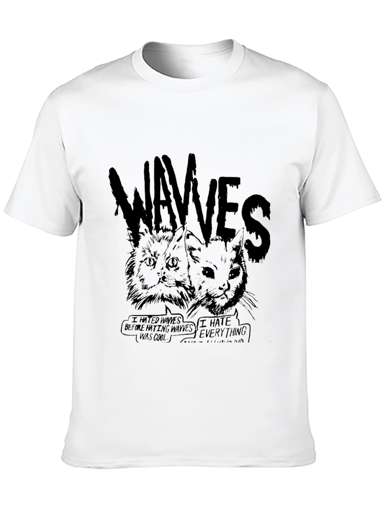 WAVVES Cat Graphic Black T-Shirt