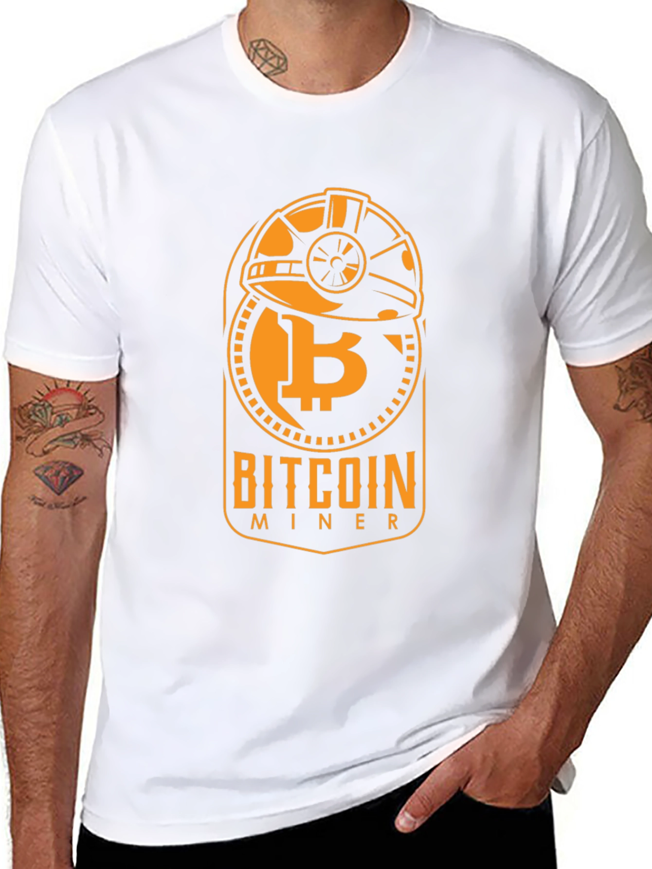 Bitcoin Miner Black Graphic Tee