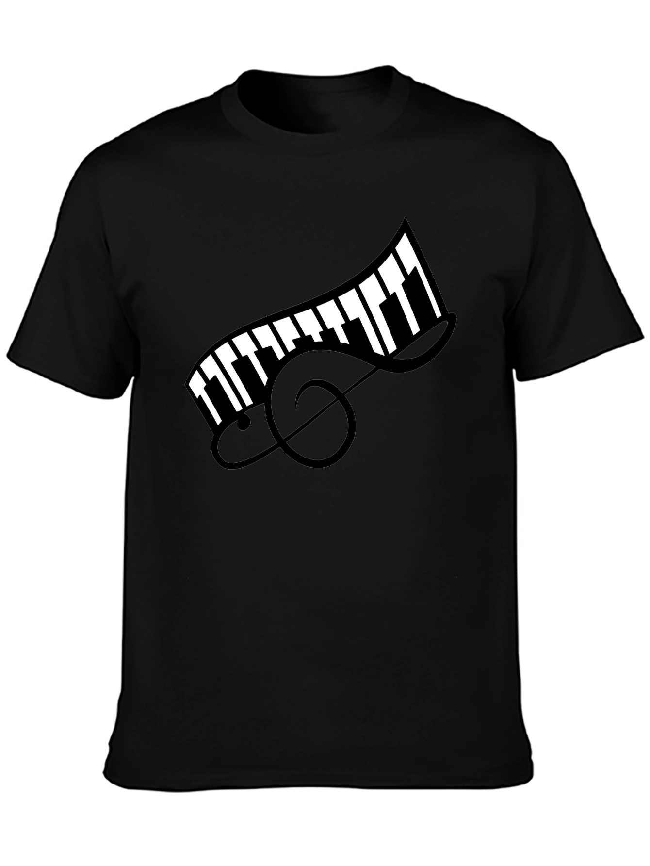 Musical Clef Piano Key Graphic Tee