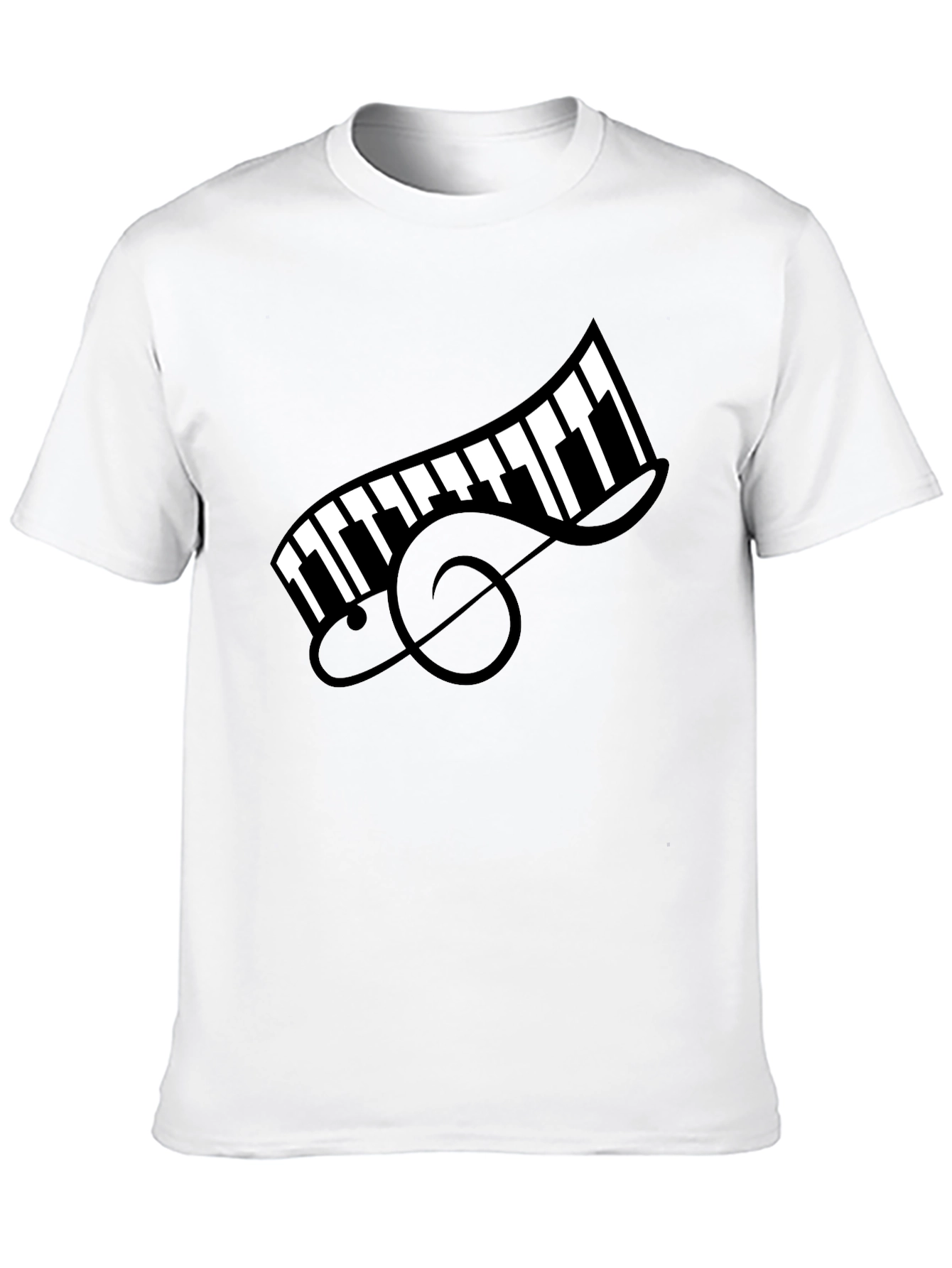 Musical Clef Piano Key Graphic Tee