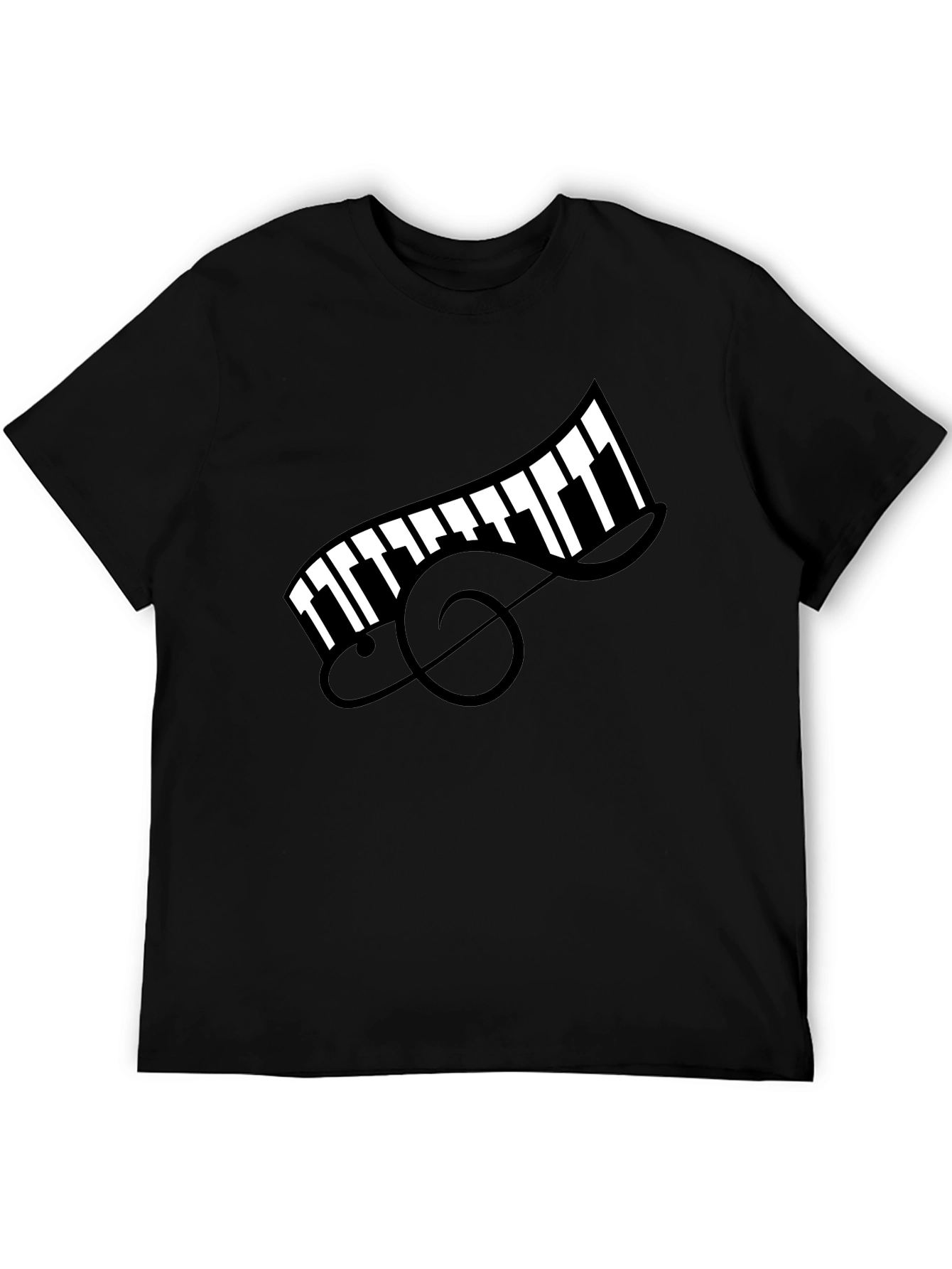 Musical Clef Piano Key Graphic Tee